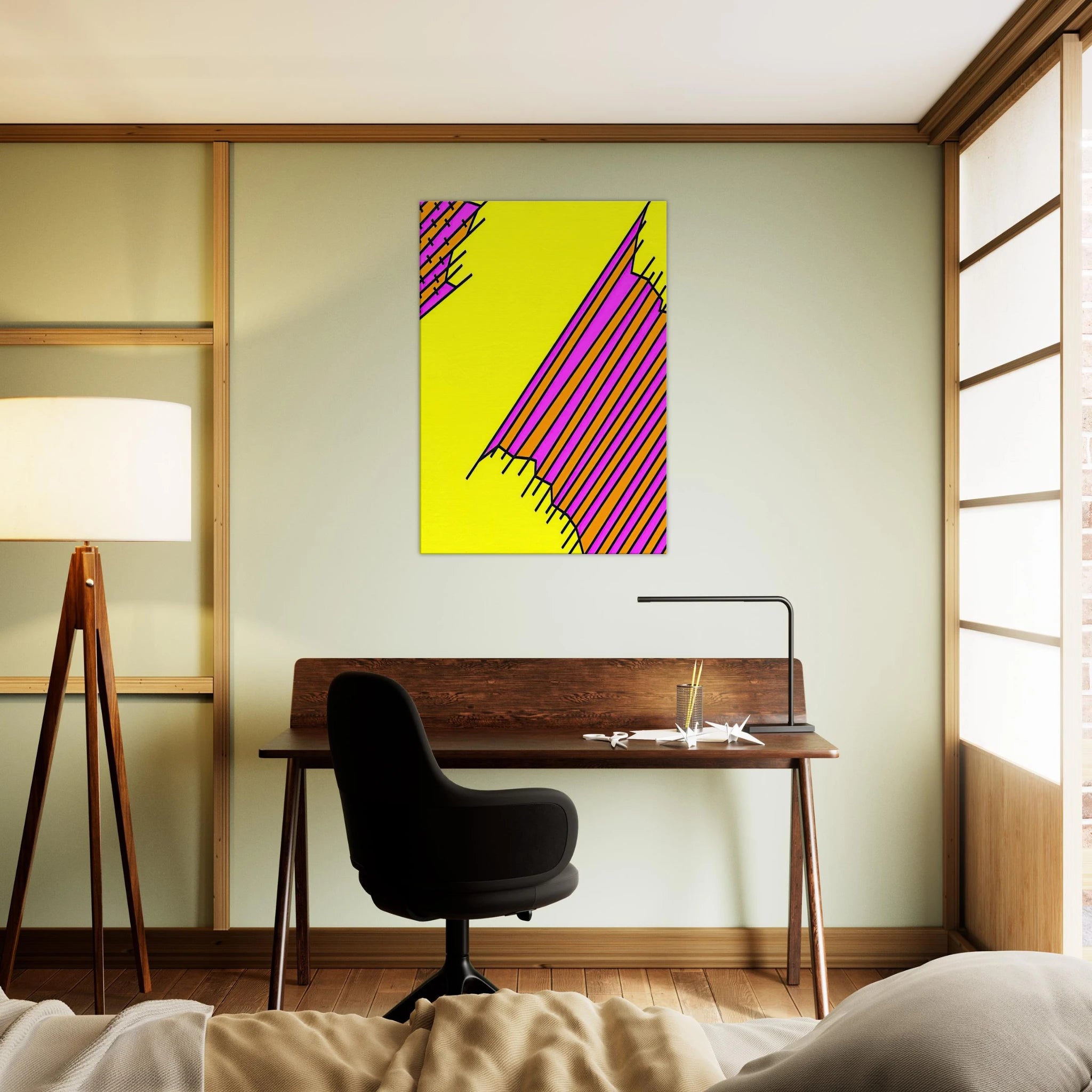 Crossover - 1972 - Nicholas Krushenick Canvas - 70x100 cm / 28x40 inches | Nicholas Krushenick Wrapped Canvas | Nicholas Krushenick Wall Art