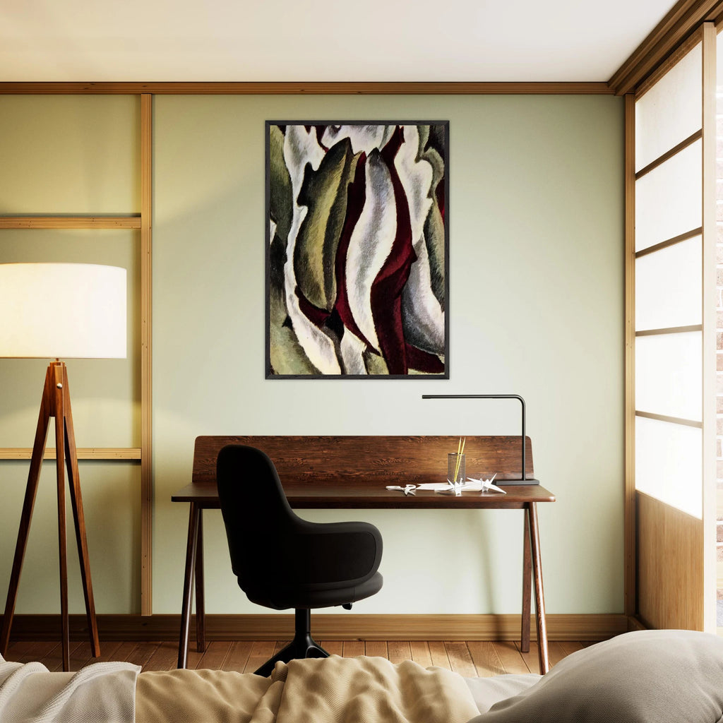 Based on Leaf Forms and Spaces - 1912 - Arthur Dove Framed Art Print - 70x100 cm / 28x40 inches | Arthur Dove Framed Poster | Arthur Dove Framed prints