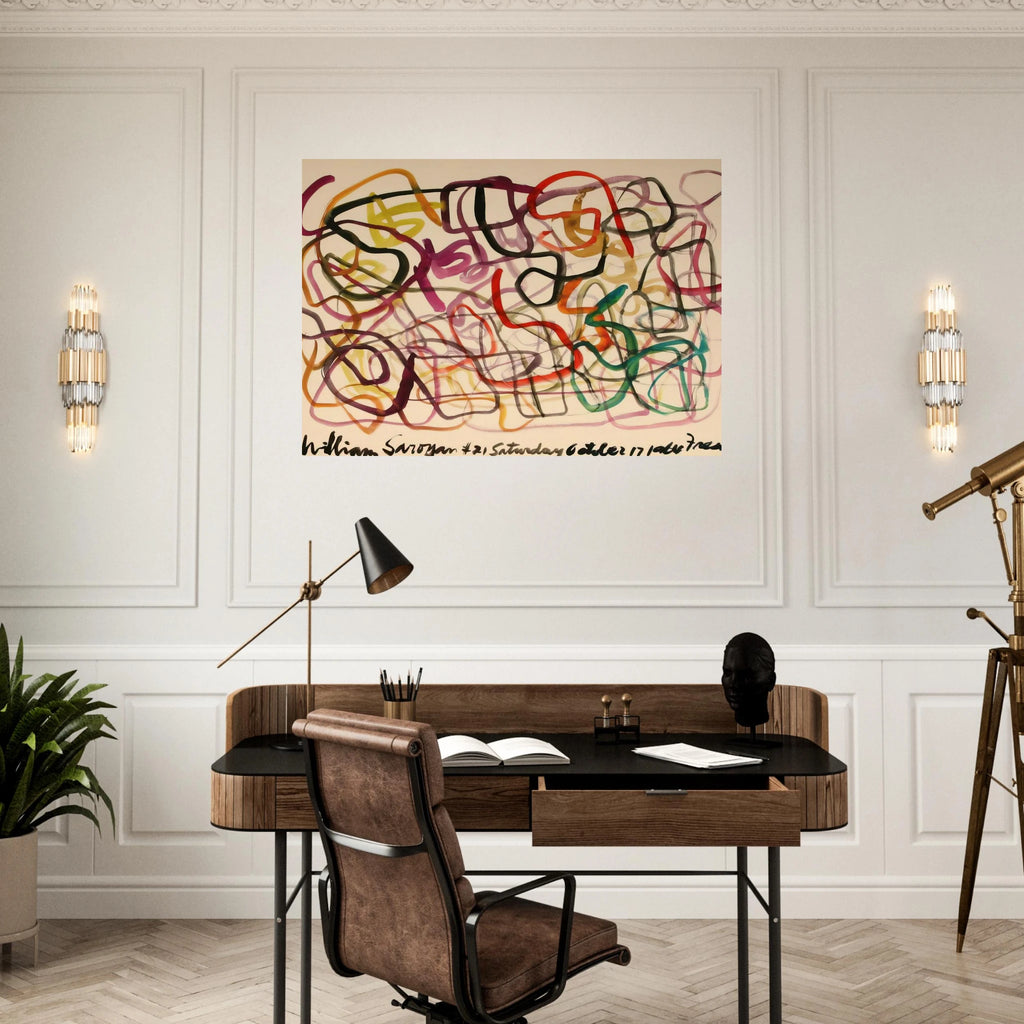 #21 Saturday October 17, 1964 Fresno - 1964 - William Saroyan Art Print - A0 (84.1 x 118.9  cm) / 33.1 × 46.8 inches | William Saroyan Poster | William Saroyan Prints