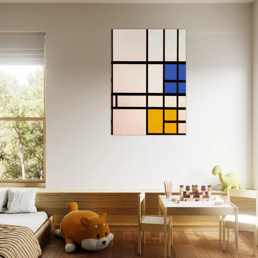 Composition N. 11 London with Blue, Red and Yellow - Piet Mondrian Art Print - A0 (84.1 x 118.9  cm) / 33.1 × 46.8 inches | Piet Mondrian Poster | Piet Mondrian Prints