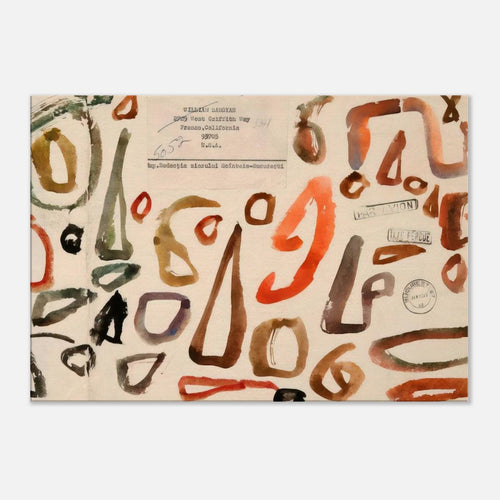 # 1 October 3 1972 - 1972 - William Saroyan Canvas - 70x100 cm / 28x40 inches | William Saroyan Wrapped Canvas | William Saroyan Wall Art