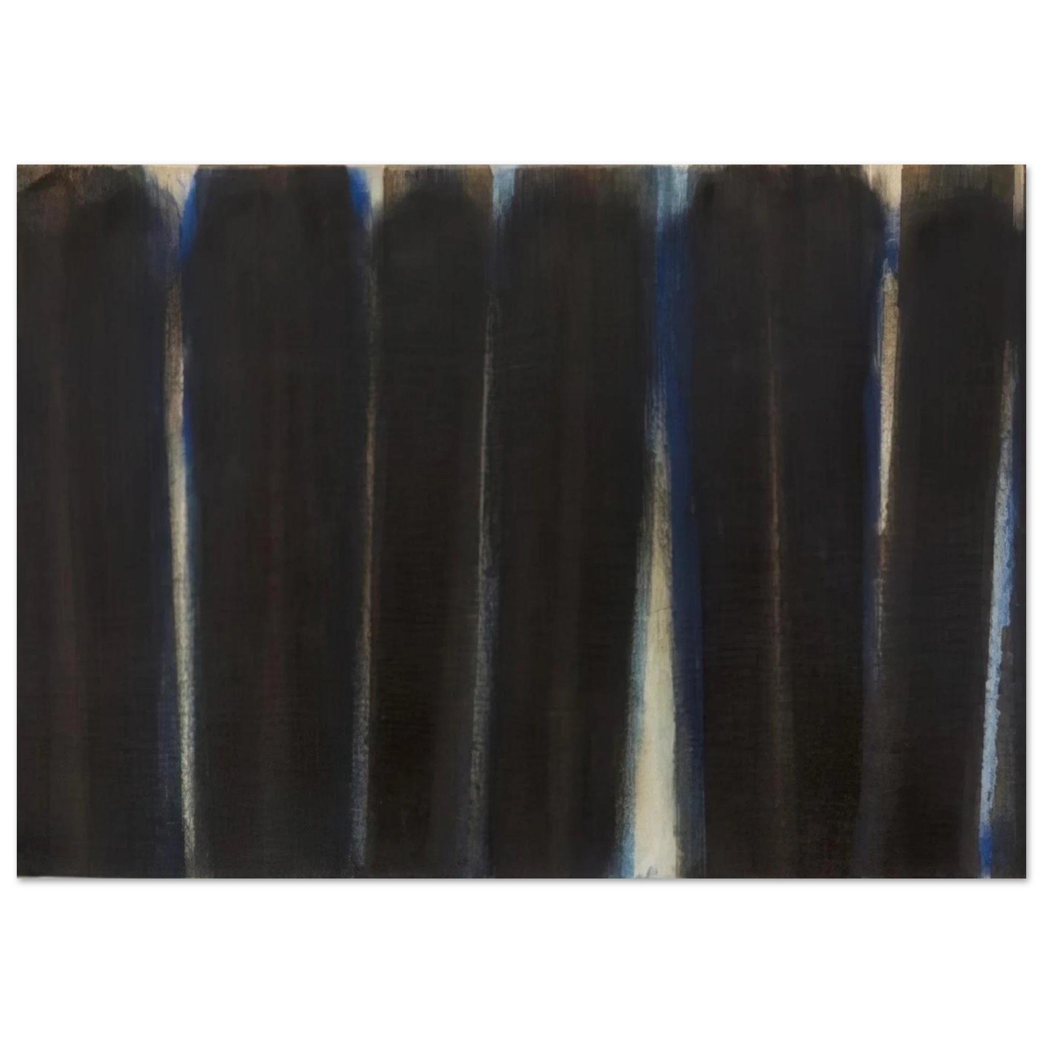 Burnt Umber and Ultramarine - 1973 - Yun Hyong-keun Art Print - A0 (84.1 x 118.9  cm) / 33.1 × 46.8 inches | Yun Hyong-keun Poster | Yun Hyong-keun Prints