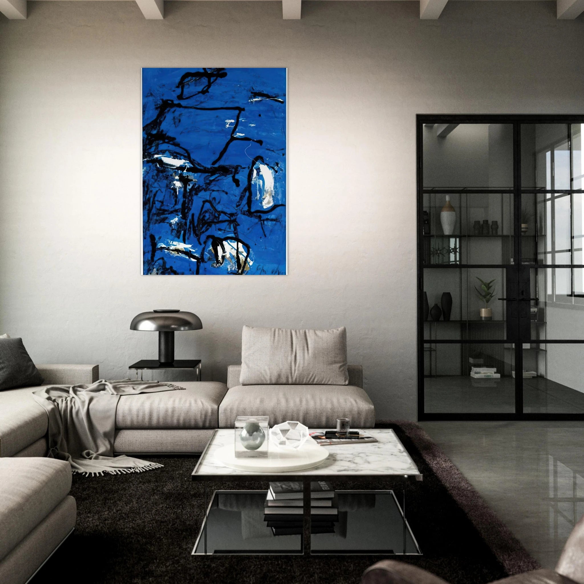 Cuma - Tachisme - Emil Schumacher Art Print - A0 (84.1 x 118.9  cm) / 33.1 × 46.8 inches | Emil Schumacher Poster | Emil Schumacher Prints