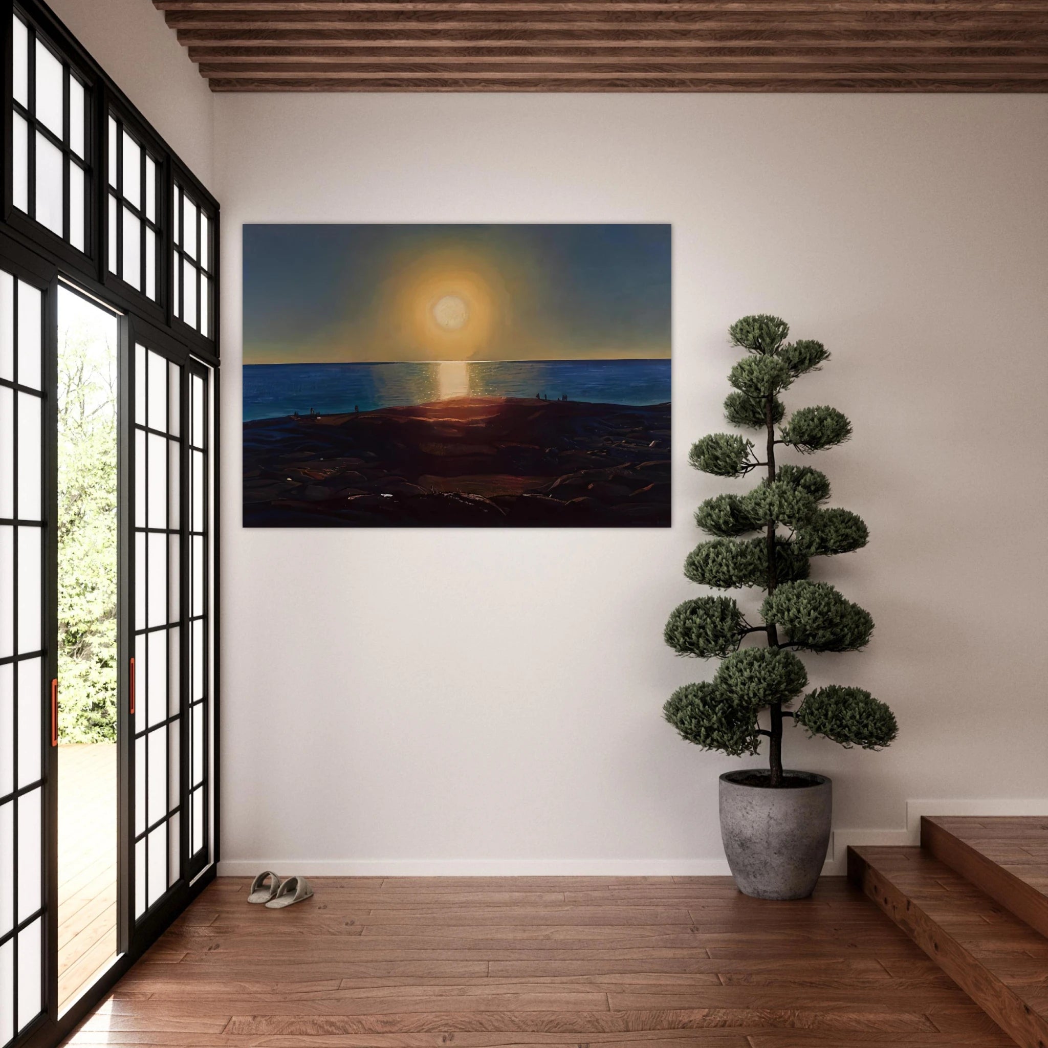 Calm and Free Maine Coast - Rockwell Kent Art Print - A0 (84.1 x 118.9  cm) / 33.1 × 46.8 inches | Rockwell Kent Poster | Rockwell Kent Prints