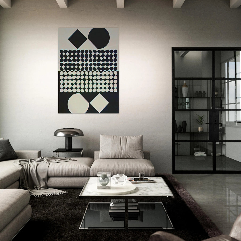 Cassiopée II NB - 1958 - Victor Vasarely Art Print - A0 (84.1 x 118.9  cm) / 33.1 × 46.8 inches | Victor Vasarely Poster | Victor Vasarely Prints