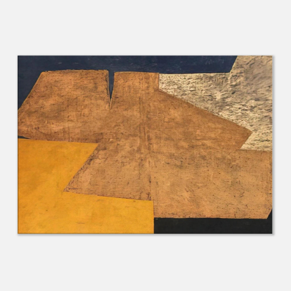 Composition jaune, mauve, bleu et noir La table d'or - 1952 - Serge Poliakoff Canvas - 70x100 cm / 28x40 inches | Serge Poliakoff Wrapped Canvas | Serge Poliakoff Wall Art