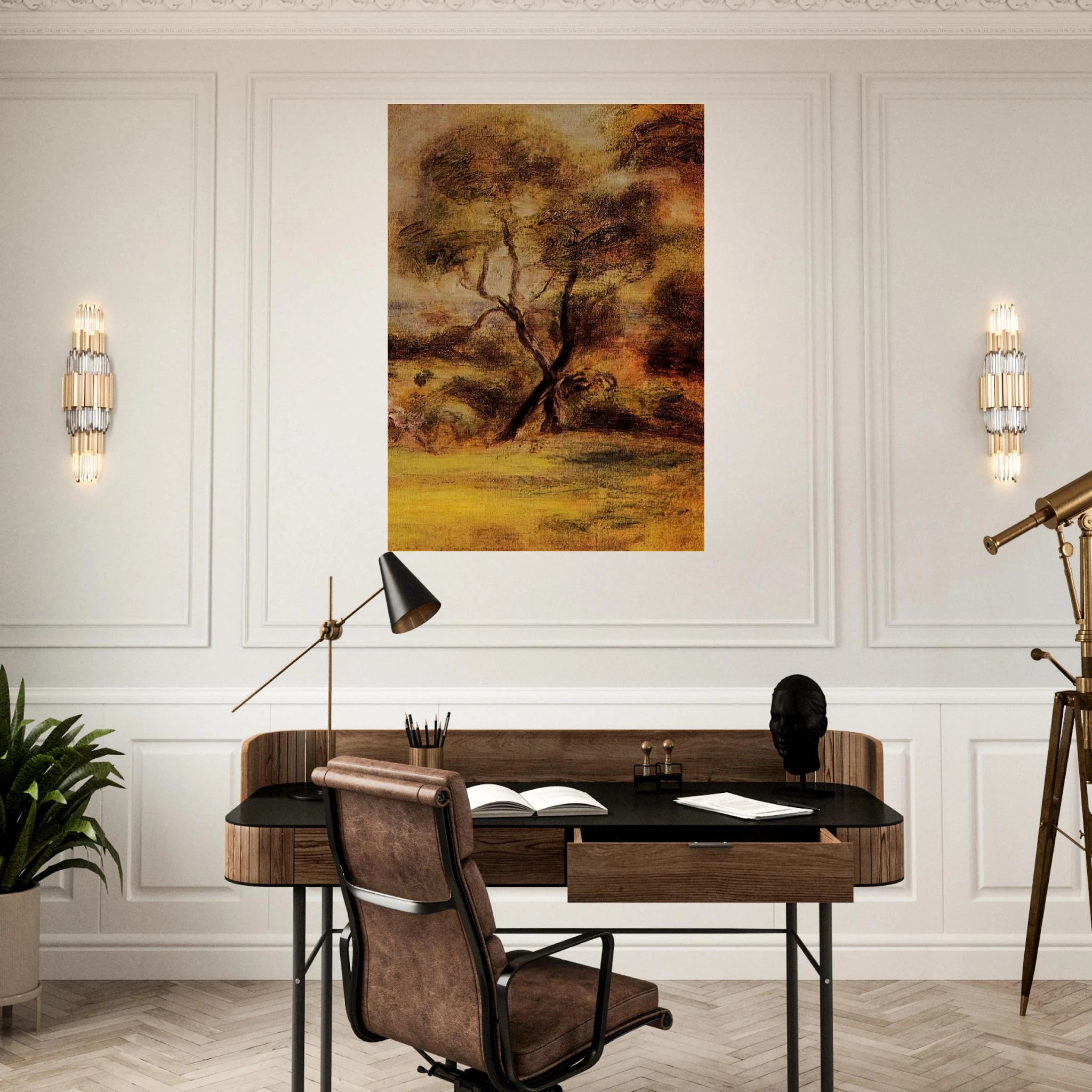 A Walk by the Sea - Pierre-Auguste Renoir Art Print - A0 (84.1 x 118.9  cm) / 33.1 × 46.8 inches | Pierre-Auguste Renoir Poster | Pierre-Auguste Renoir Prints