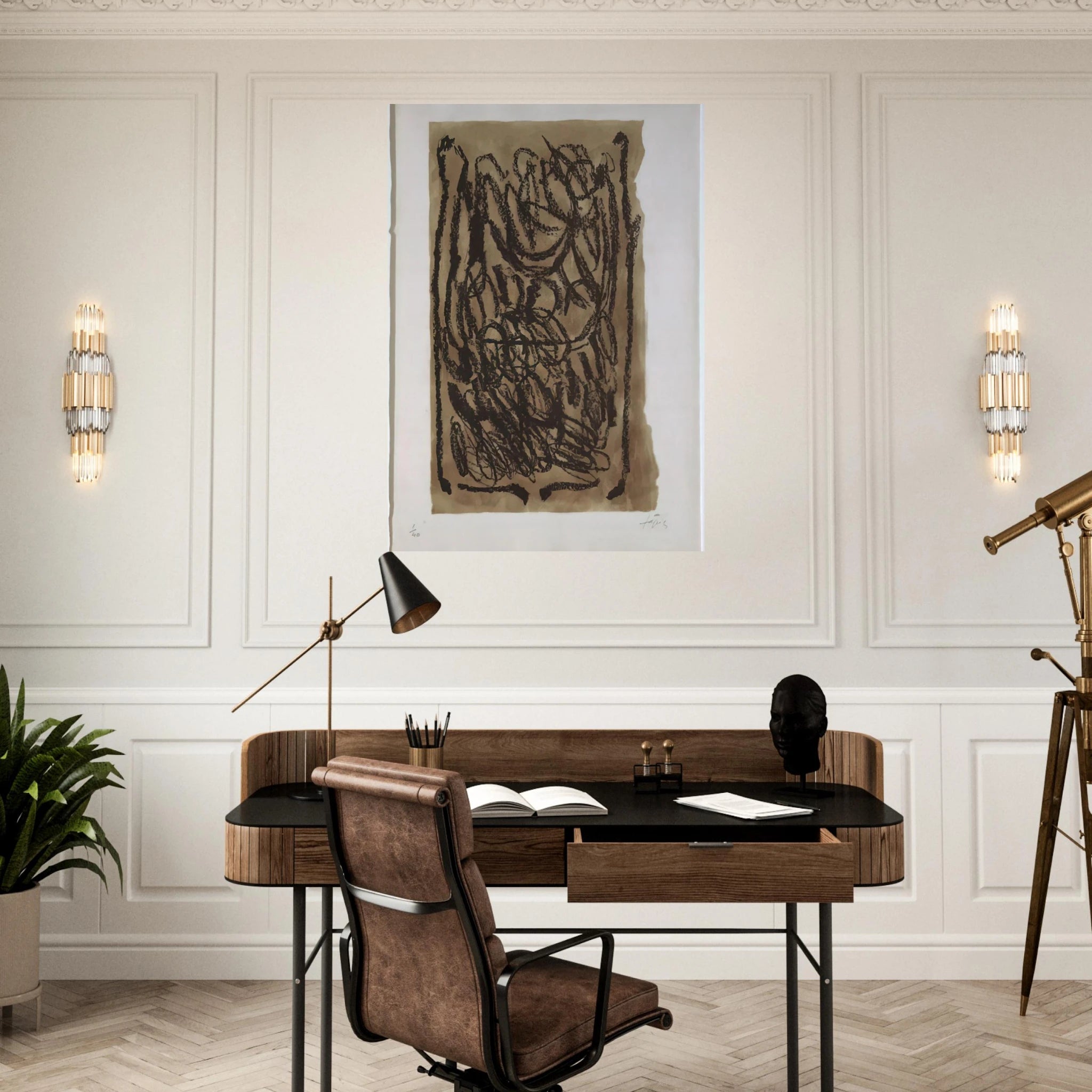 EL PA A LA BARCA 1963 - Antoni Tapies Art Print - A0 (84.1 x 118.9  cm) / 33.1 × 46.8 inches | Antoni Tapies Poster | Antoni Tapies Prints