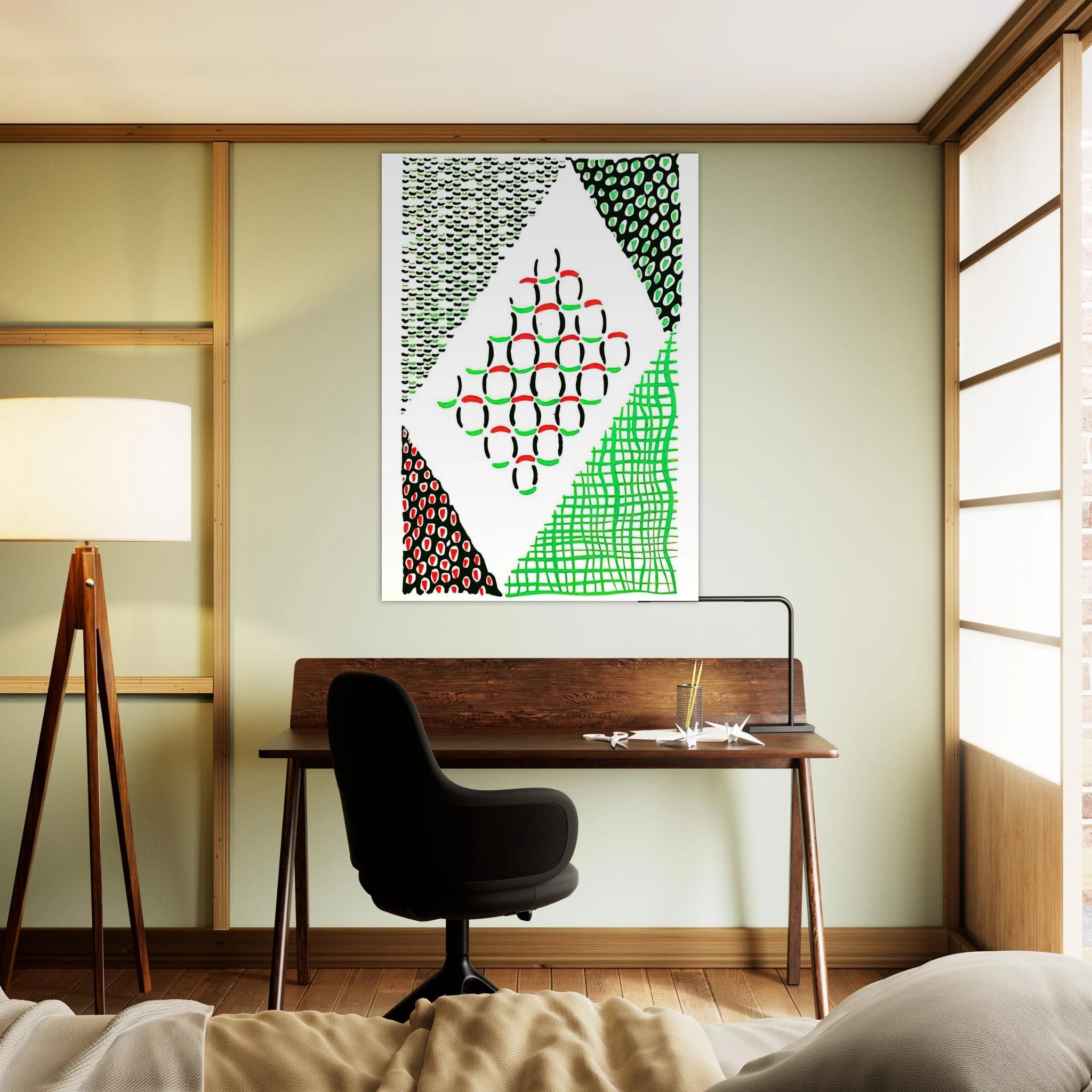 COMPOSITION 19 - Sonia Delaunay Art Print - A0 (84.1 x 118.9  cm) / 33.1 × 46.8 inches | Sonia Delaunay Poster | Sonia Delaunay Prints