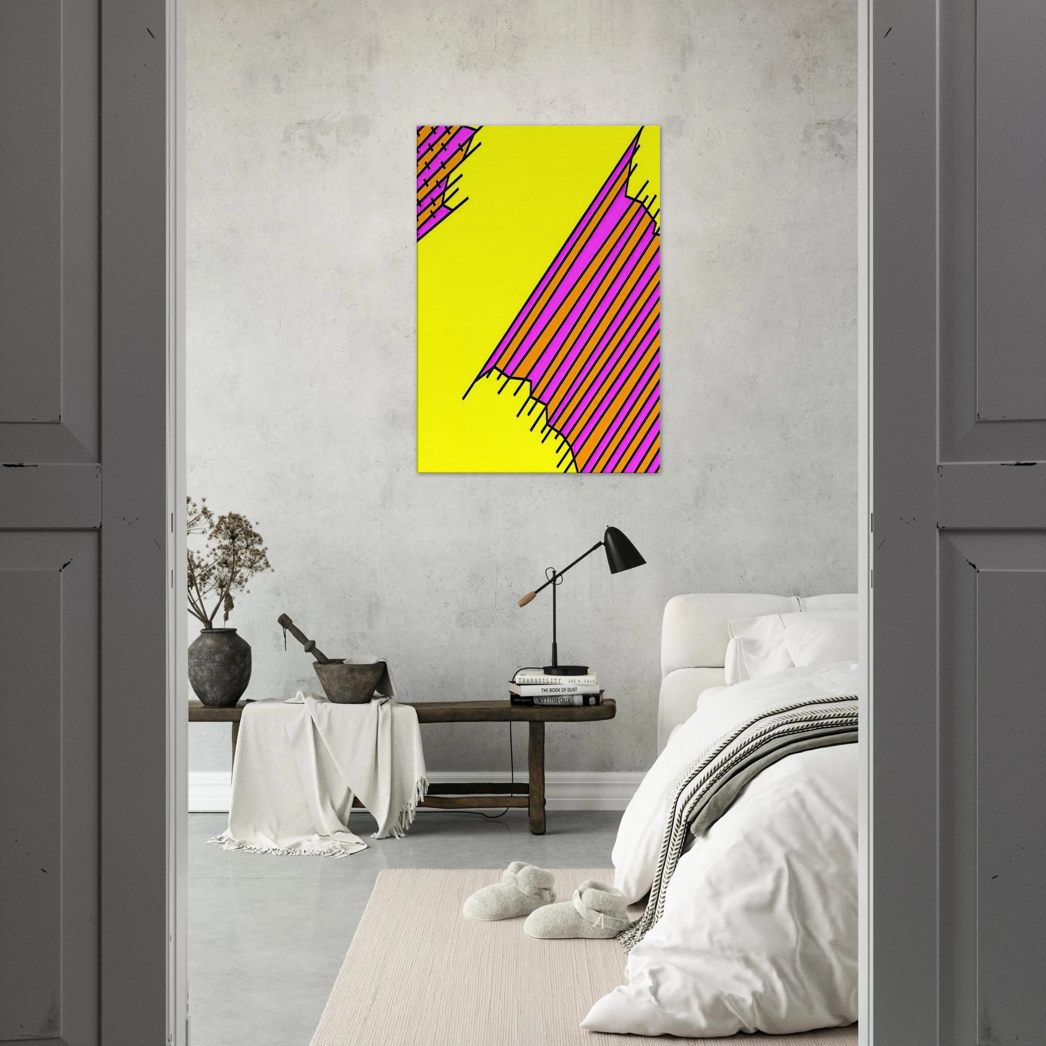 Crossover - 1972 - Nicholas Krushenick Canvas - 70x100 cm / 28x40 inches | Nicholas Krushenick Wrapped Canvas | Nicholas Krushenick Wall Art