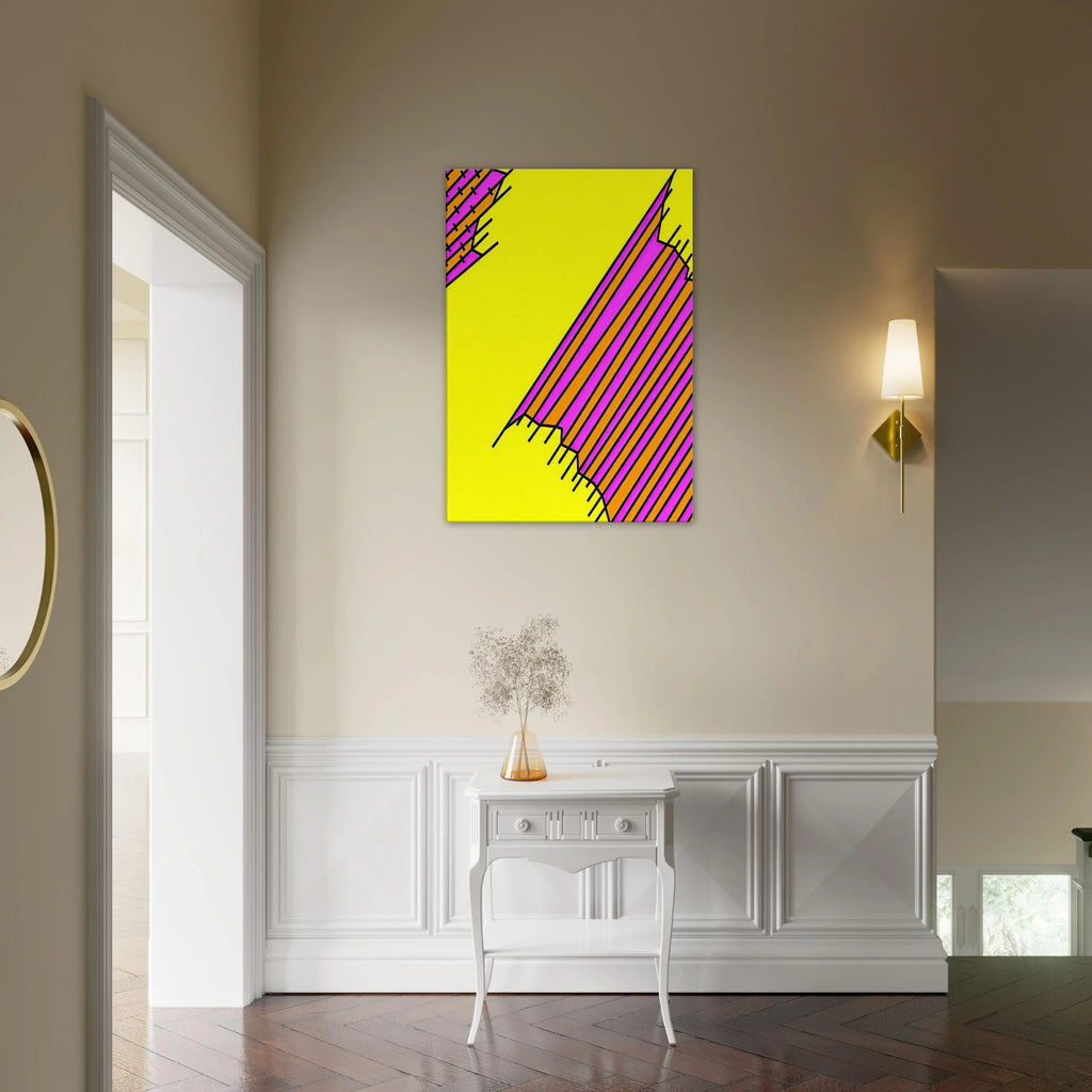 Crossover - 1972 - Nicholas Krushenick Canvas - 70x100 cm / 28x40 inches | Nicholas Krushenick Wrapped Canvas | Nicholas Krushenick Wall Art