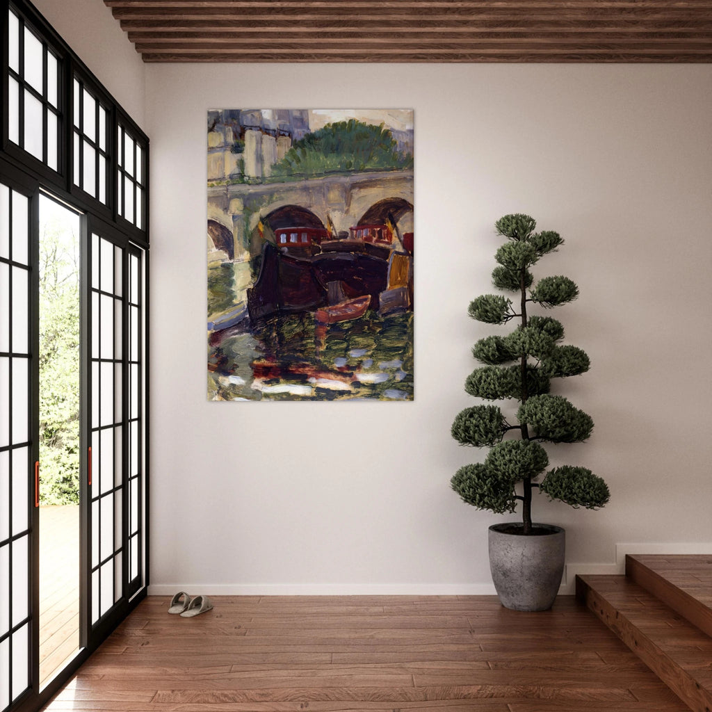 Barges - Henri-Edmond Cross Art Print - A0 (84.1 x 118.9  cm) / 33.1 × 46.8 inches | Henri-Edmond Cross Poster | Henri-Edmond Cross Prints