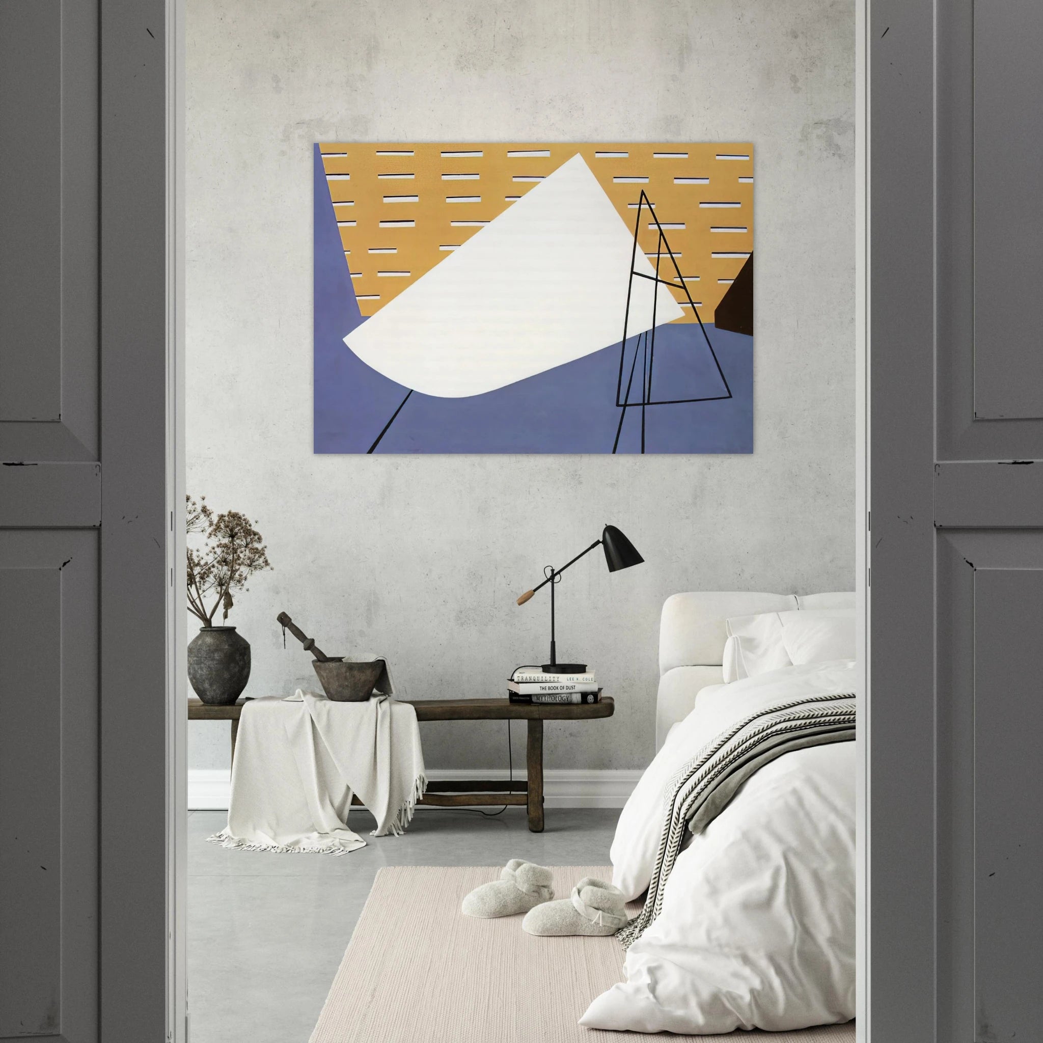 Aircraft Plant - 1945 - Ralston Crawford Art Print - A0 (84.1 x 118.9  cm) / 33.1 × 46.8 inches | Ralston Crawford Poster | Ralston Crawford Prints