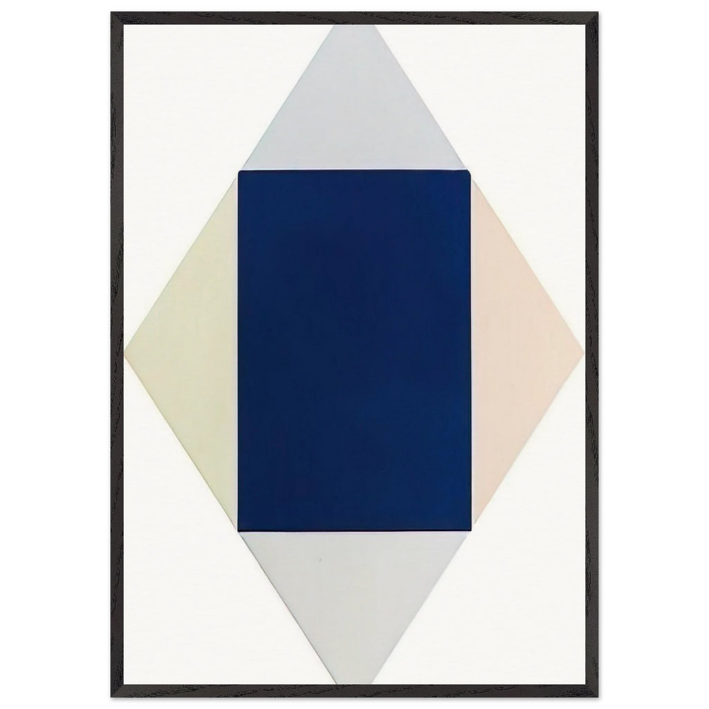 Blauer kern - 1969 - Max Bill Framed Art Print - 70x100 cm / 28x40 inches | Max Bill Framed Poster | Max Bill Framed prints