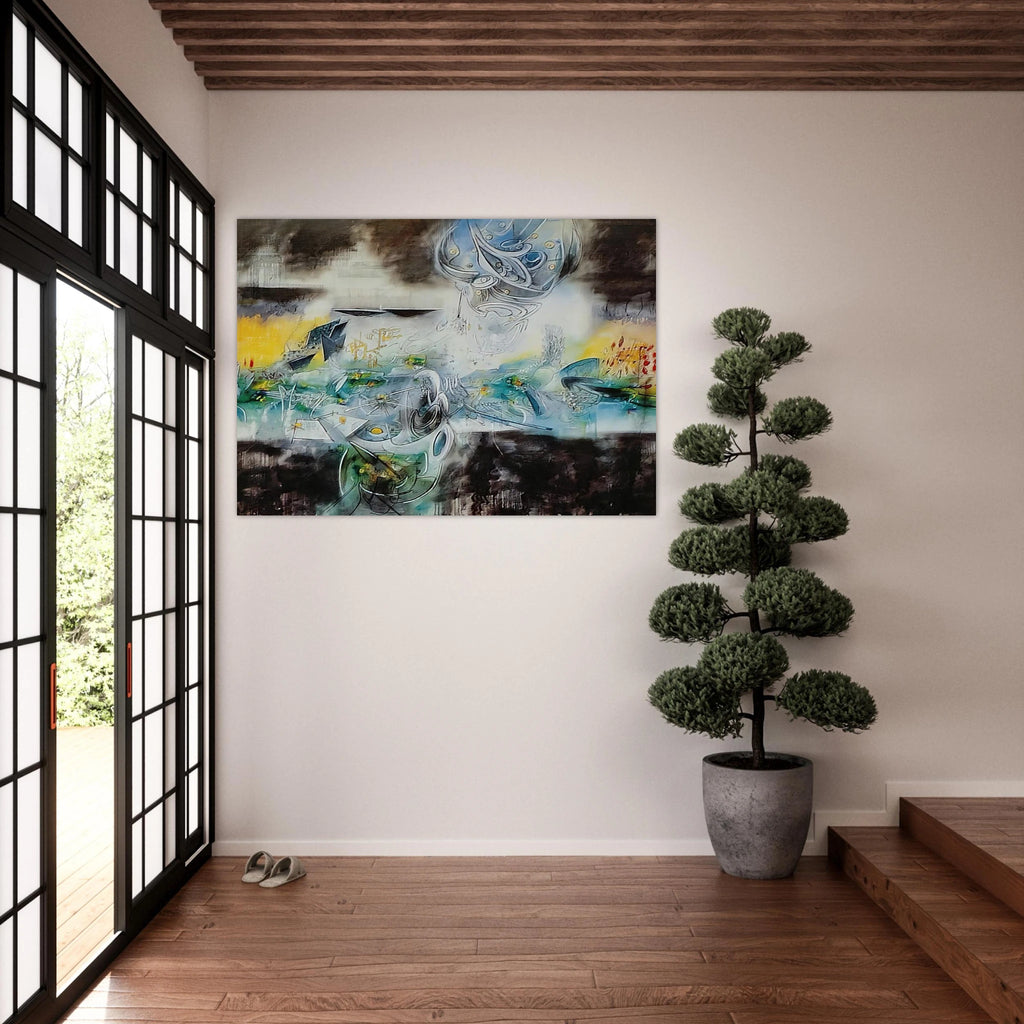 ABRIR EL CUBO Y ENCONTRAR LA VIDA - Roberto Matta Art Print - A0 (84.1 x 118.9  cm) / 33.1 × 46.8 inches | Roberto Matta Poster | Roberto Matta Prints