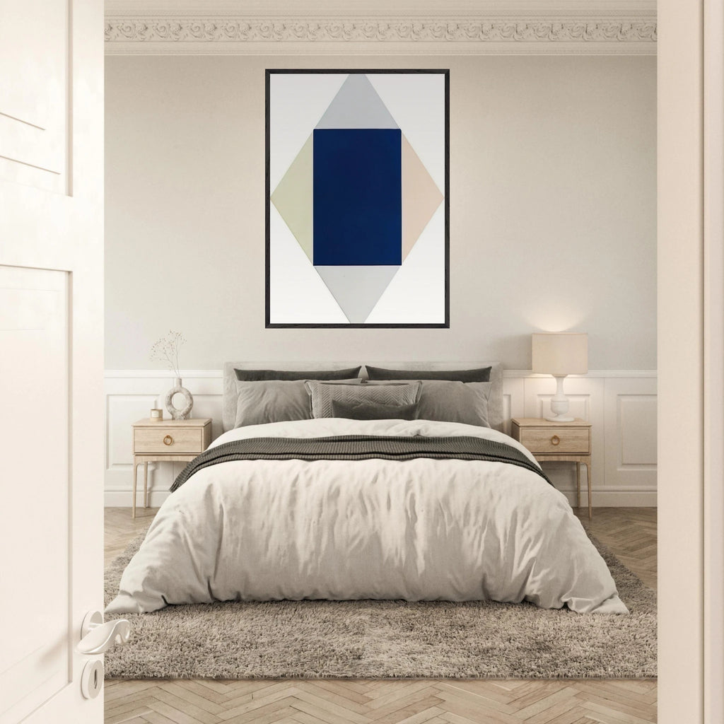 Blauer kern - 1969 - Max Bill Framed Art Print - 70x100 cm / 28x40 inches | Max Bill Framed Poster | Max Bill Framed prints