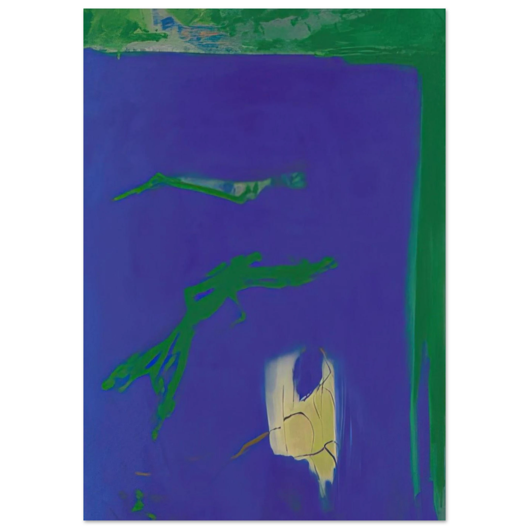 AZUL 1994 - Esteban Vicente Art Print - A0 (84.1 x 118.9  cm) / 33.1 × 46.8 inches | Esteban Vicente Poster | Esteban Vicente Prints