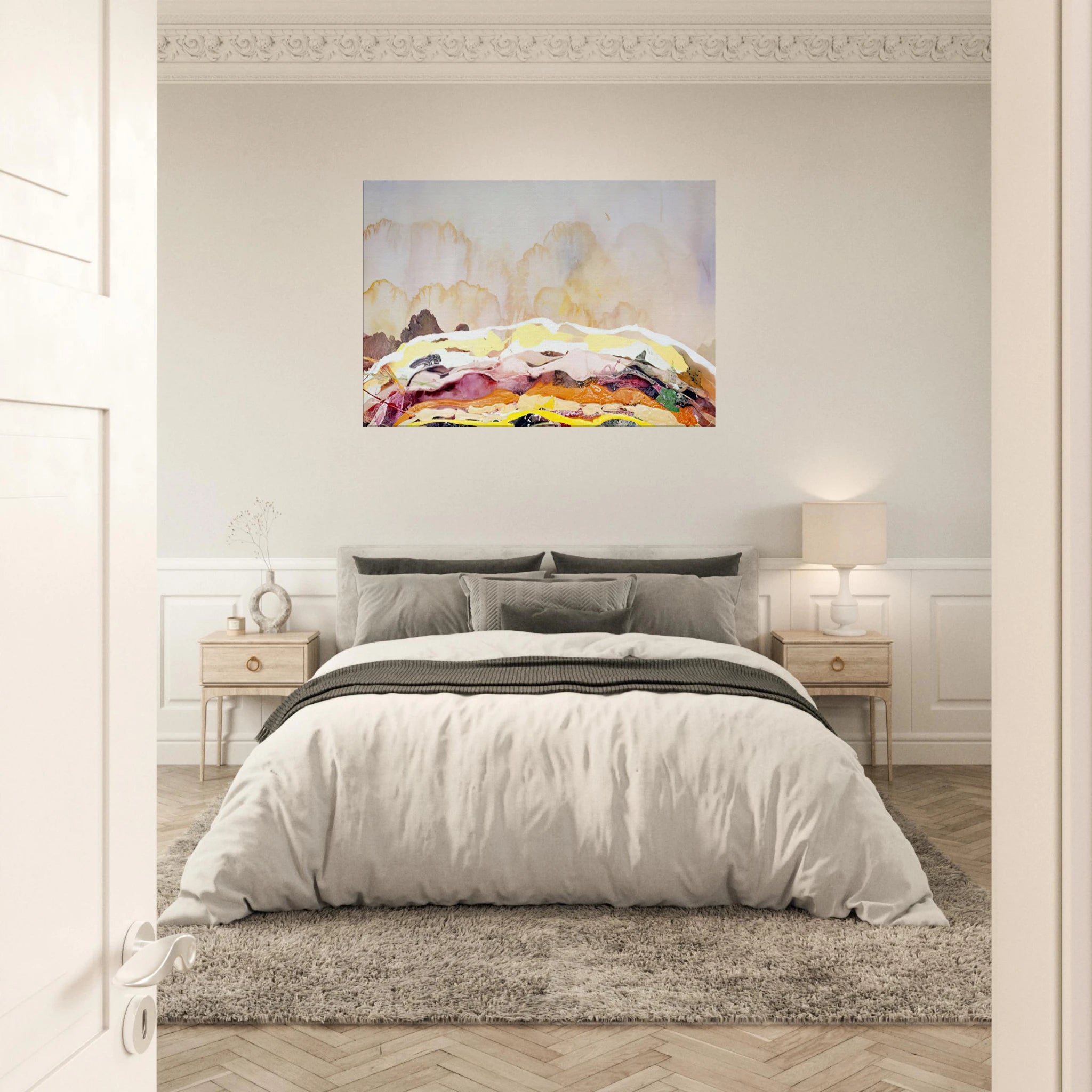 Danish Opera - 1969 - Ronnie Landfield Canvas - 70x100 cm / 28x40 inches | Ronnie Landfield Wrapped Canvas | Ronnie Landfield Wall Art