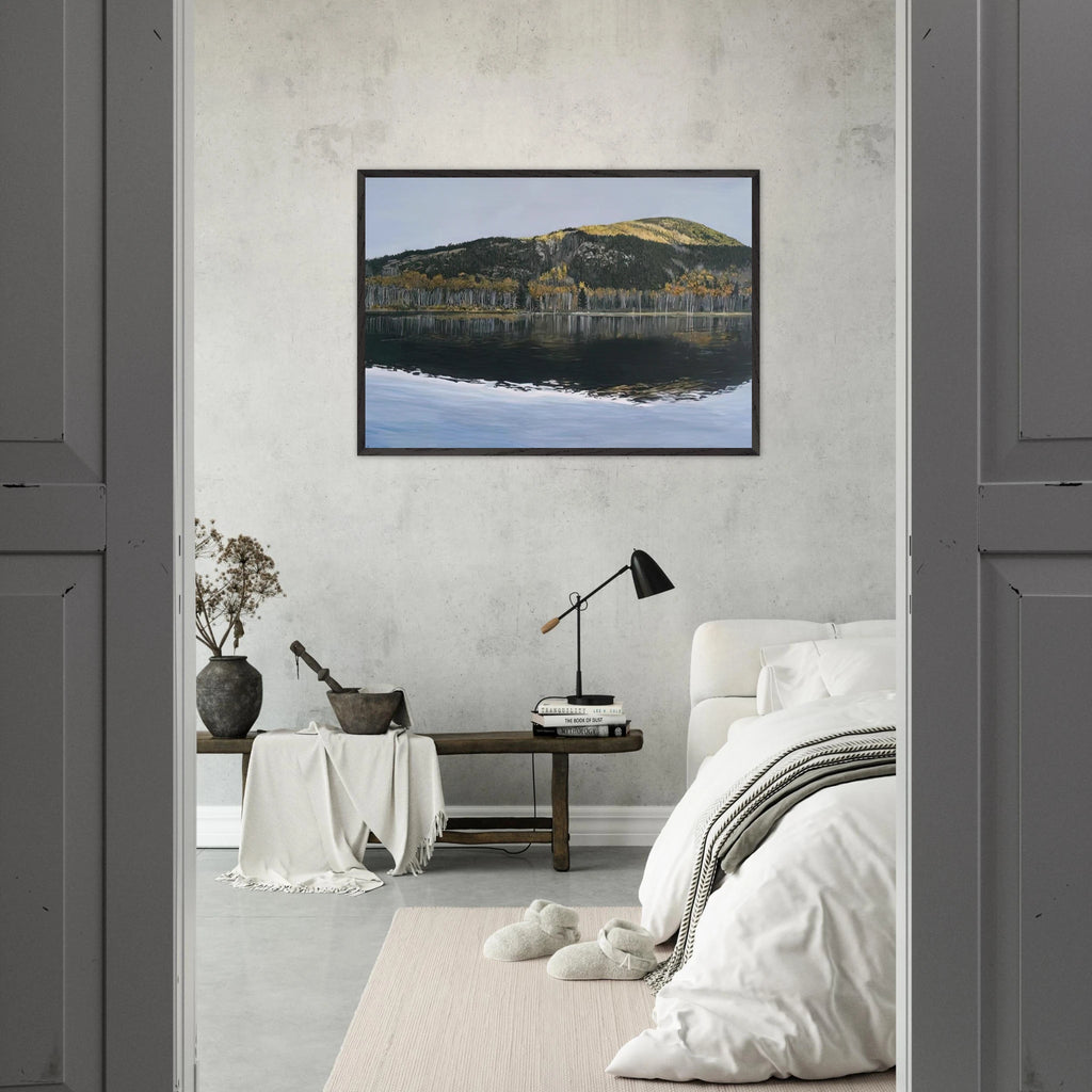 BEAVER DAM POND ACADIA NATIONAL PARK 2009 - Richard Estes Framed Art Print - 70x100 cm / 28x40 inches | Richard Estes Framed Poster | Richard Estes Framed prints