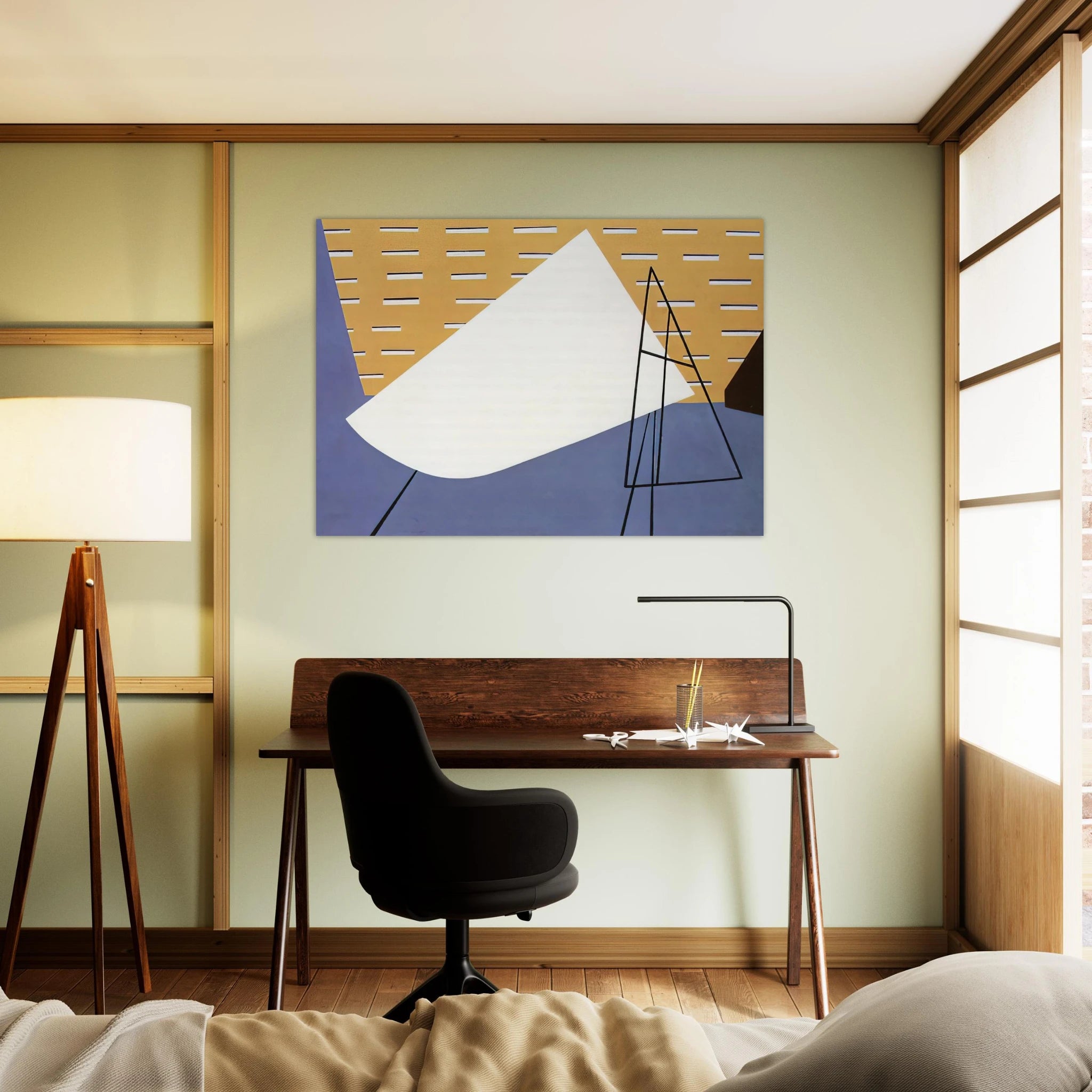 Aircraft Plant - 1945 - Ralston Crawford Art Print - A0 (84.1 x 118.9  cm) / 33.1 × 46.8 inches | Ralston Crawford Poster | Ralston Crawford Prints