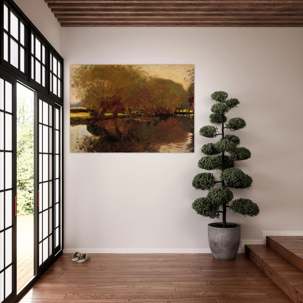 A Backwater at Calcot Near Reading - John Singer Sargent Art Print - A0 (84.1 x 118.9  cm) / 33.1 × 46.8 inches | John Singer Sargent Poster | John Singer Sargent Prints