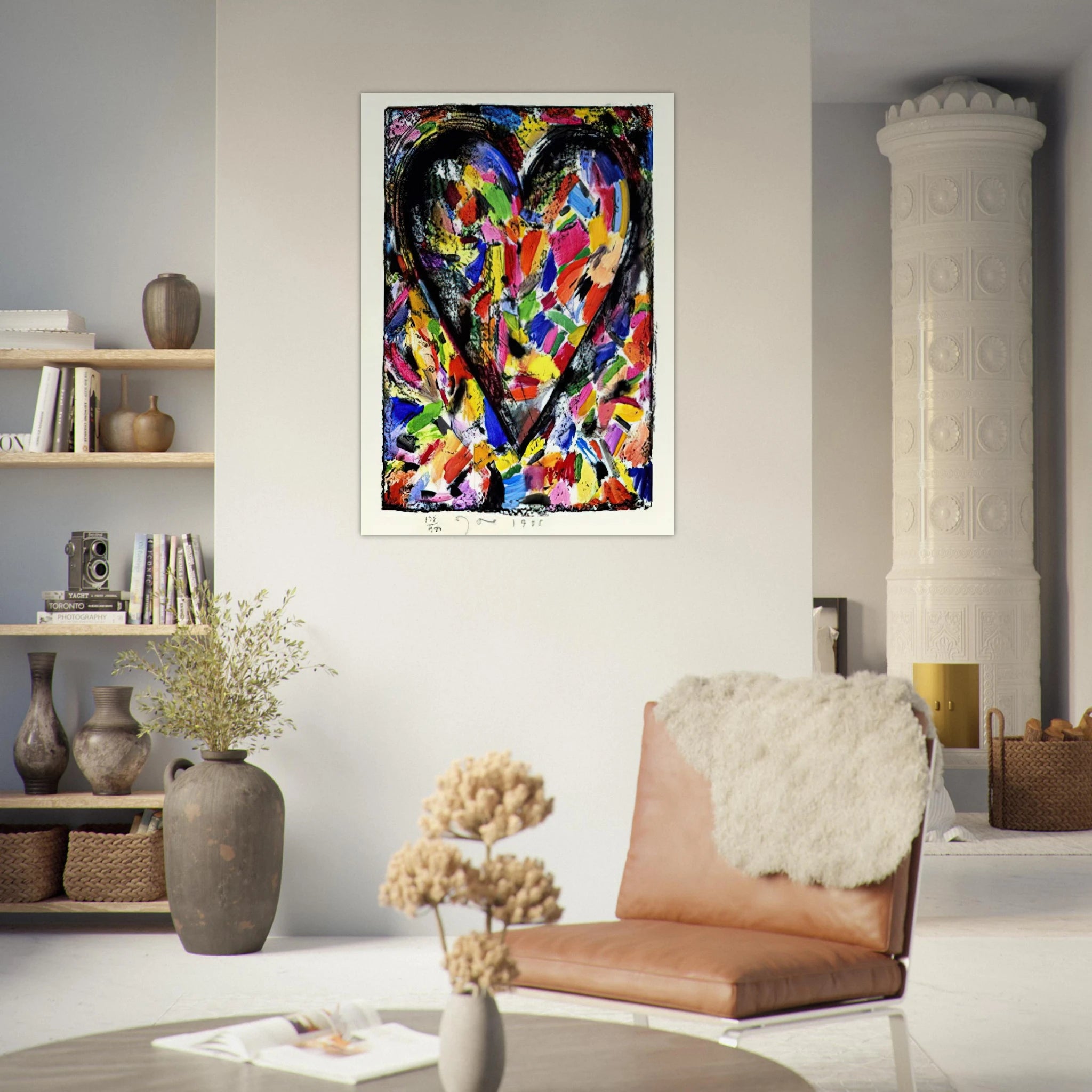 CONFETTI HEART 1985 - Jim Dine Art Print - A0 (84.1 x 118.9  cm) / 33.1 × 46.8 inches | Jim Dine Poster | Jim Dine Prints