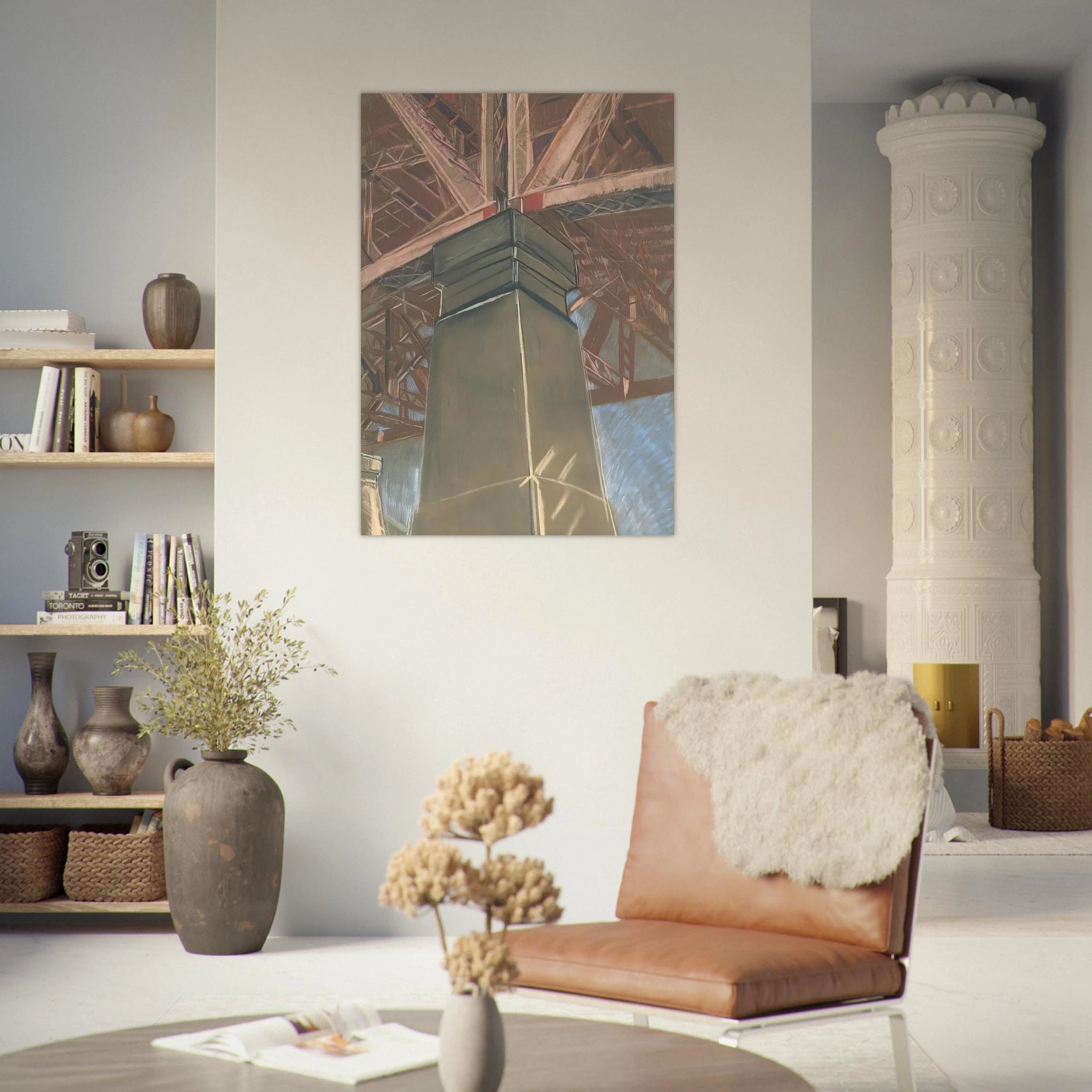 Bridge pillar - 1929 - Grace Cossington Smith Art Print - A0 (84.1 x 118.9  cm) / 33.1 × 46.8 inches | Grace Cossington Smith Poster | Grace Cossington Smith Prints