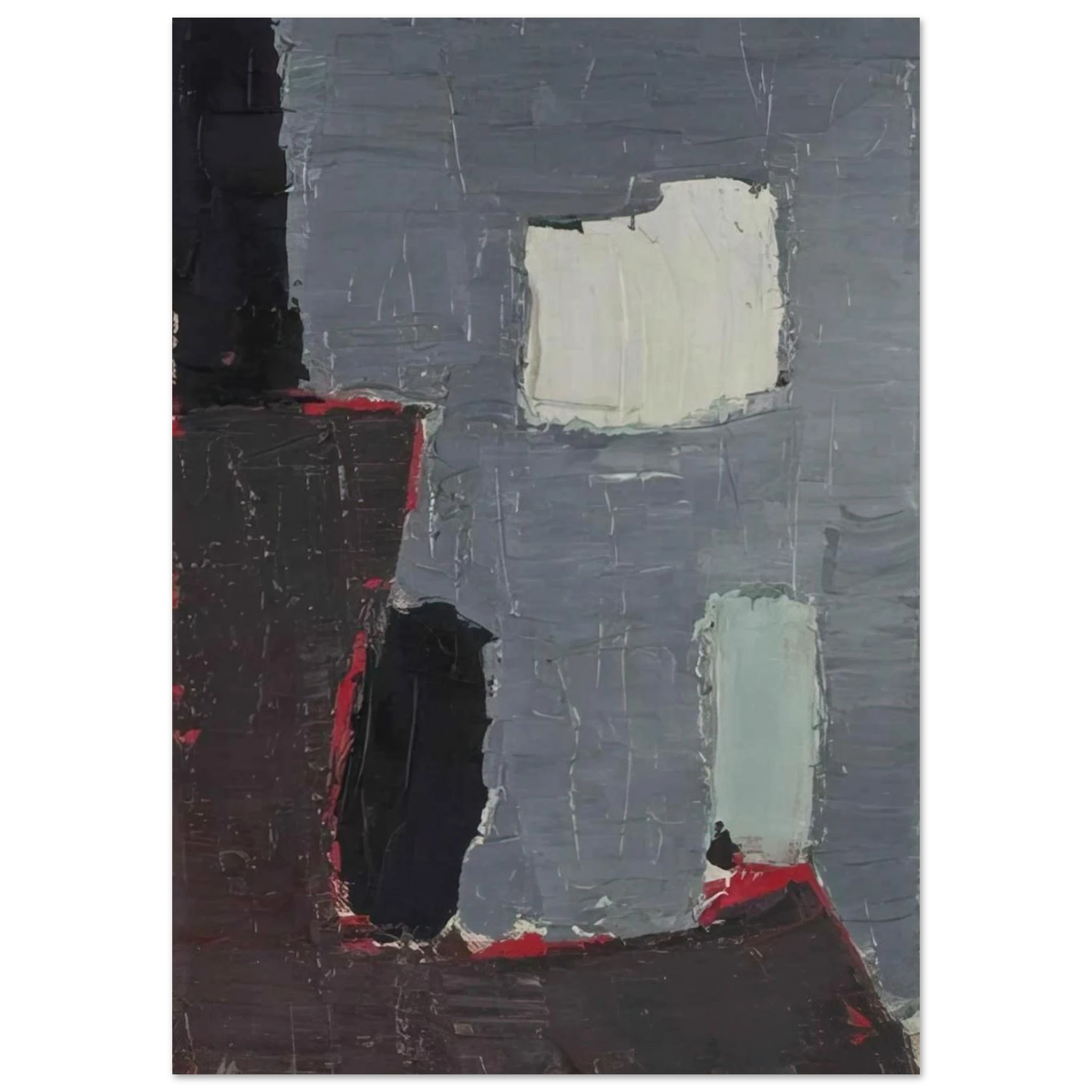 Composition - 1950 - Nicolas de Stael Art Print - A0 (84.1 x 118.9  cm) / 33.1 × 46.8 inches | Nicolas de Stael Poster | Nicolas de Stael Prints