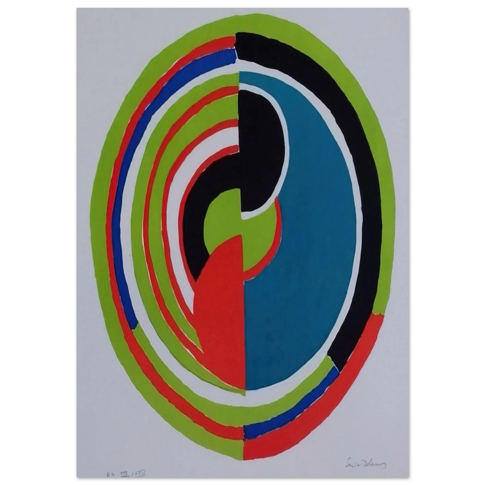 ABSTRACT SWIRL - Sonia Delaunay Art Print - A0 (84.1 x 118.9  cm) / 33.1 × 46.8 inches | Sonia Delaunay Poster | Sonia Delaunay Prints