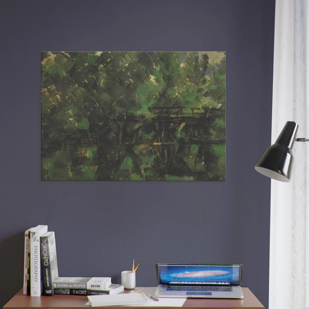Bridge over the pond - Paul Cézanne Canvas - 70x100 cm / 28x40 inches | Paul Cézanne Wrapped Canvas | Paul Cézanne Wall Art