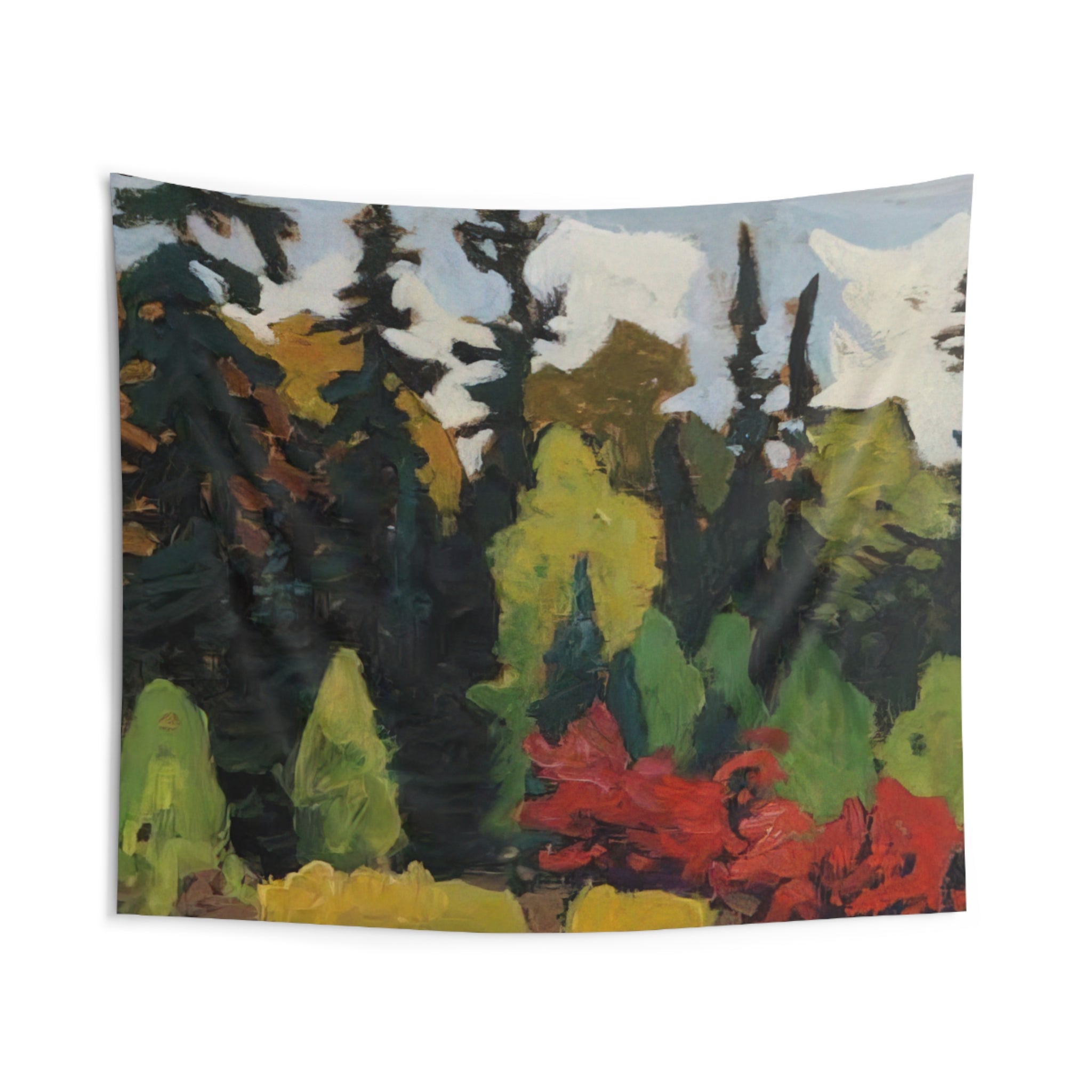 Woods, Algoma - 1918 By Lawren Harris Tapestry | Lawren Harris Large Tapestry Art