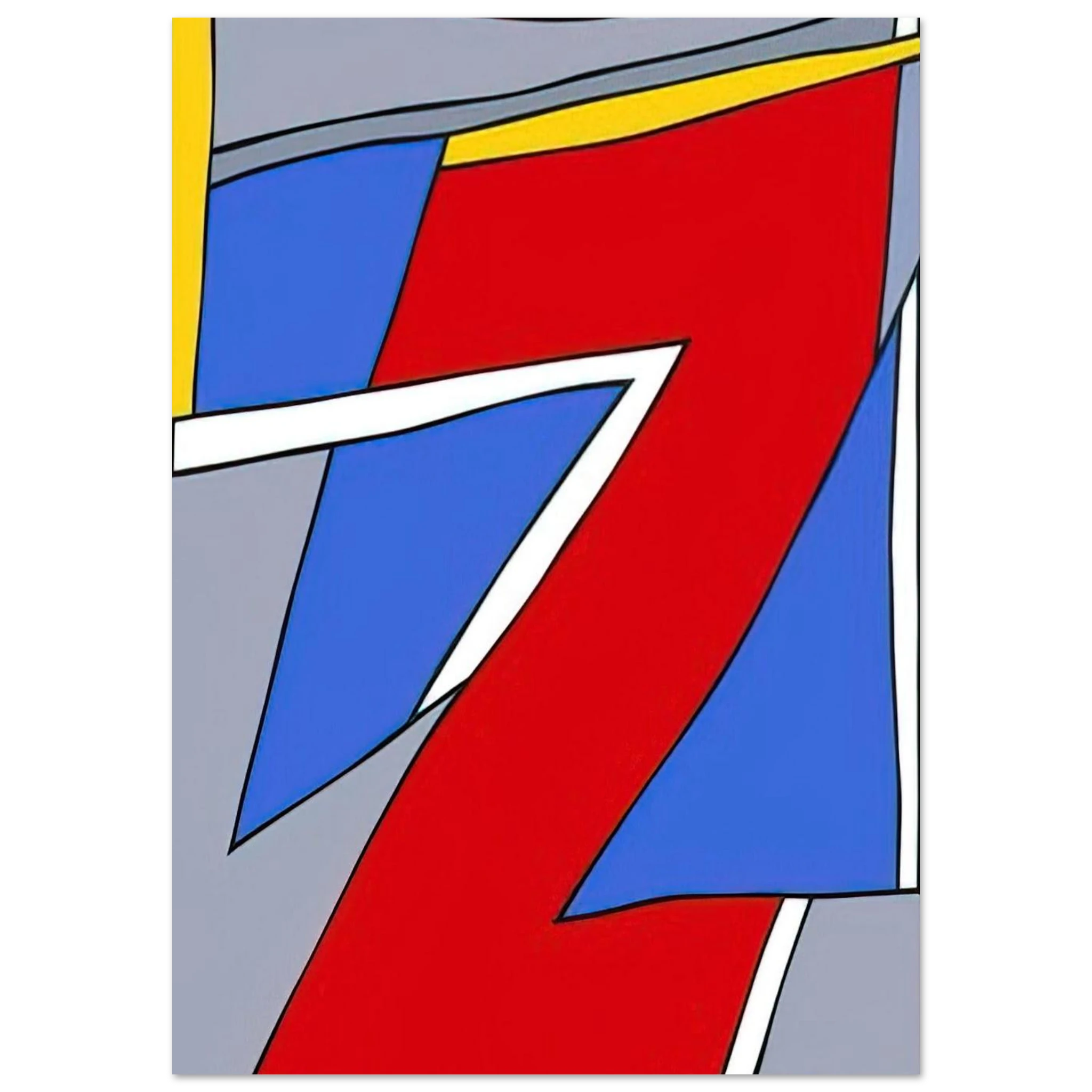 Ancient Image - 1984 - Nicholas Krushenick Art Print - A0 (84.1 x 118.9  cm) / 33.1 × 46.8 inches | Nicholas Krushenick Poster | Nicholas Krushenick Prints