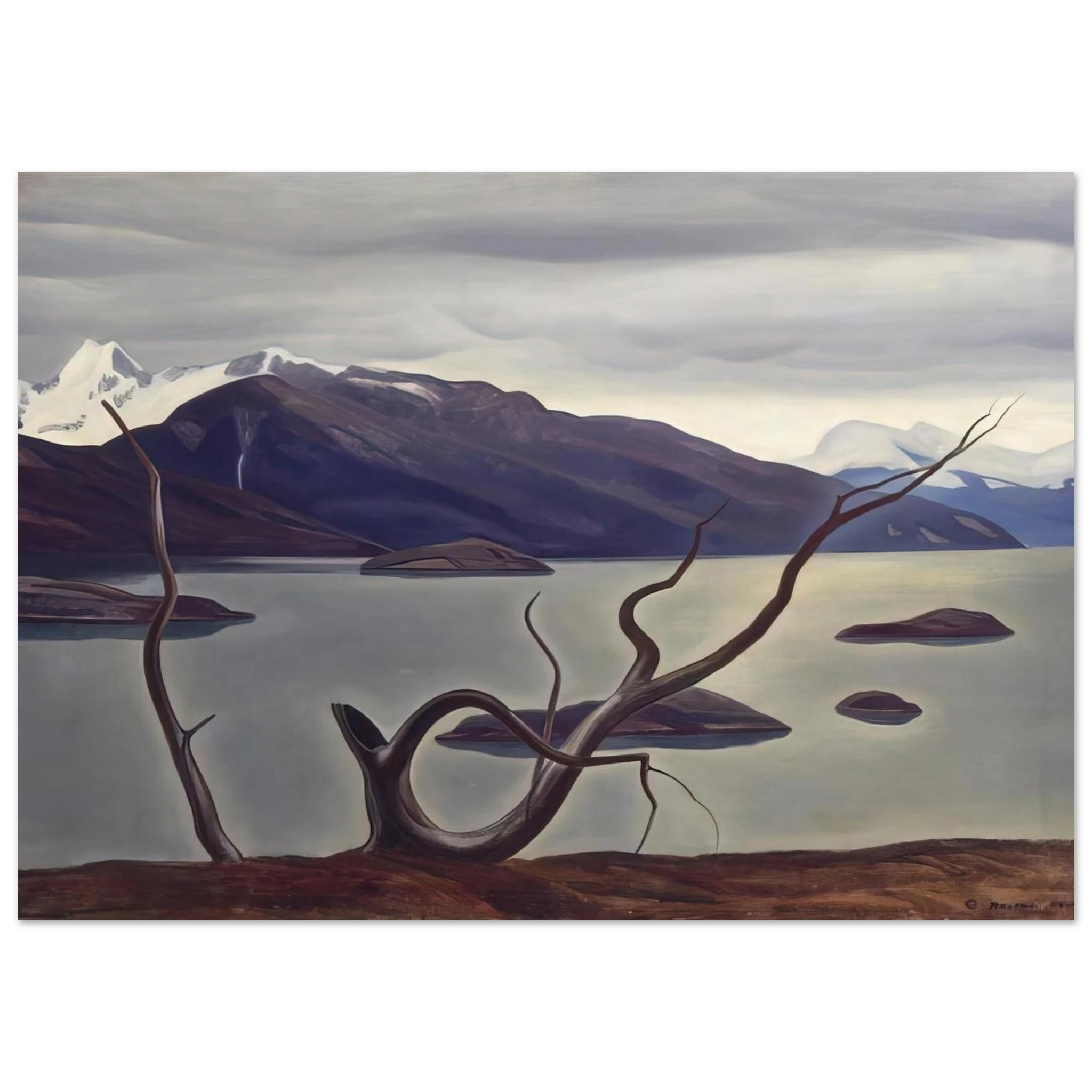 Admiralty Sound, Tierra Del Fuego - Rockwell Kent Art Print - A0 (84.1 x 118.9  cm) / 33.1 × 46.8 inches | Rockwell Kent Poster | Rockwell Kent Prints