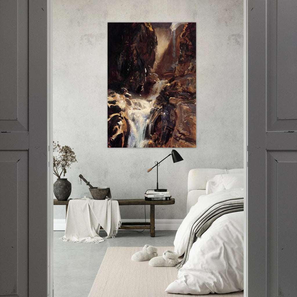 A Waterfall - John Singer Sargent Art Print - A0 (84.1 x 118.9  cm) / 33.1 × 46.8 inches | John Singer Sargent Poster | John Singer Sargent Prints