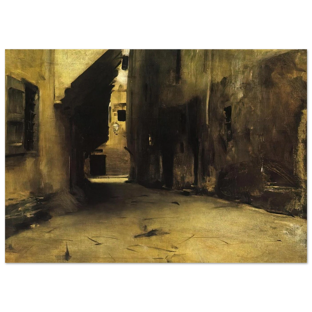 A Street in Venice - John Singer Sargent Art Print - A0 (84.1 x 118.9  cm) / 33.1 × 46.8 inches | John Singer Sargent Poster | John Singer Sargent Prints