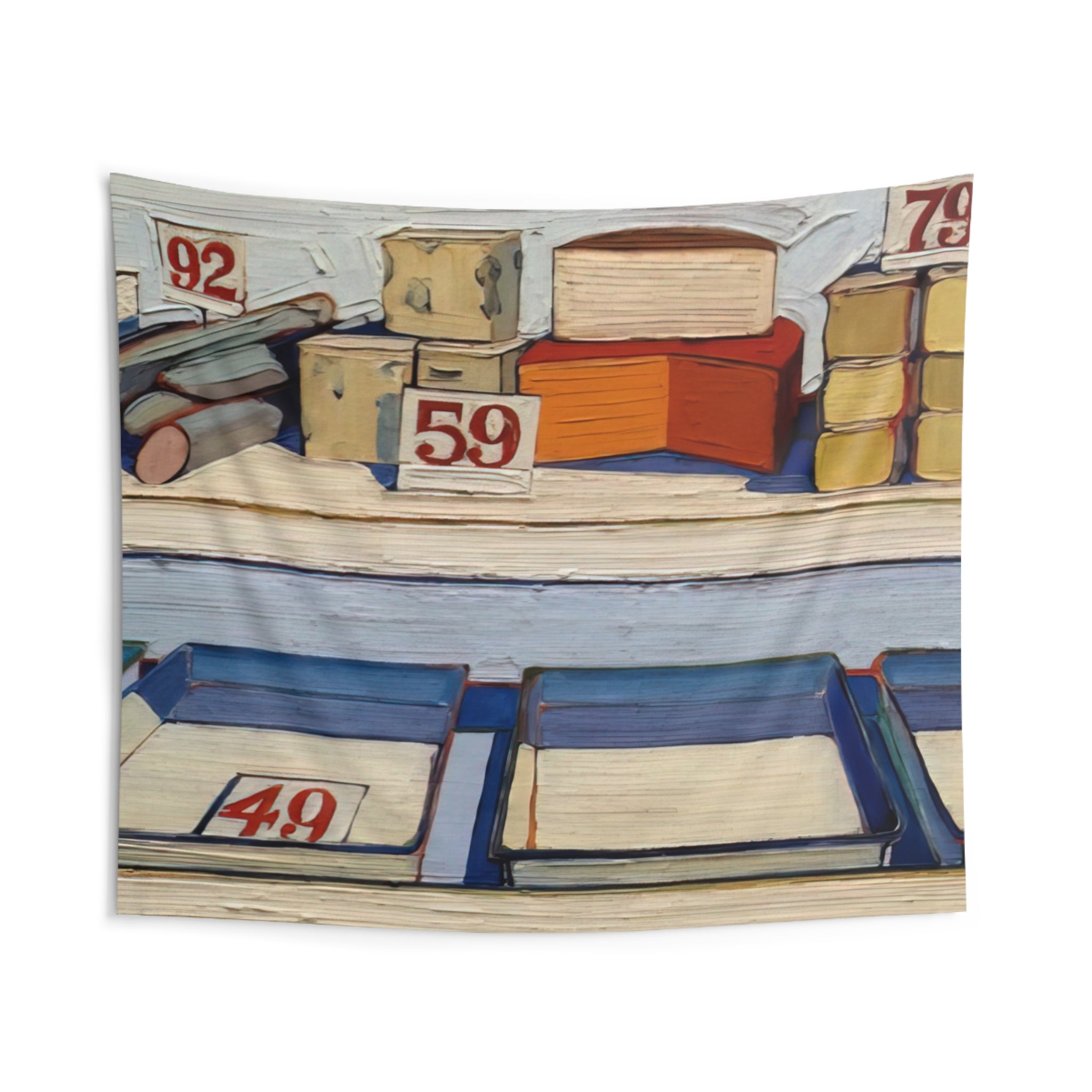 Delicatessen Counter - 1962 By Wayne Thiebaud Tapestry | Wayne Thiebaud Large Tapestry Art