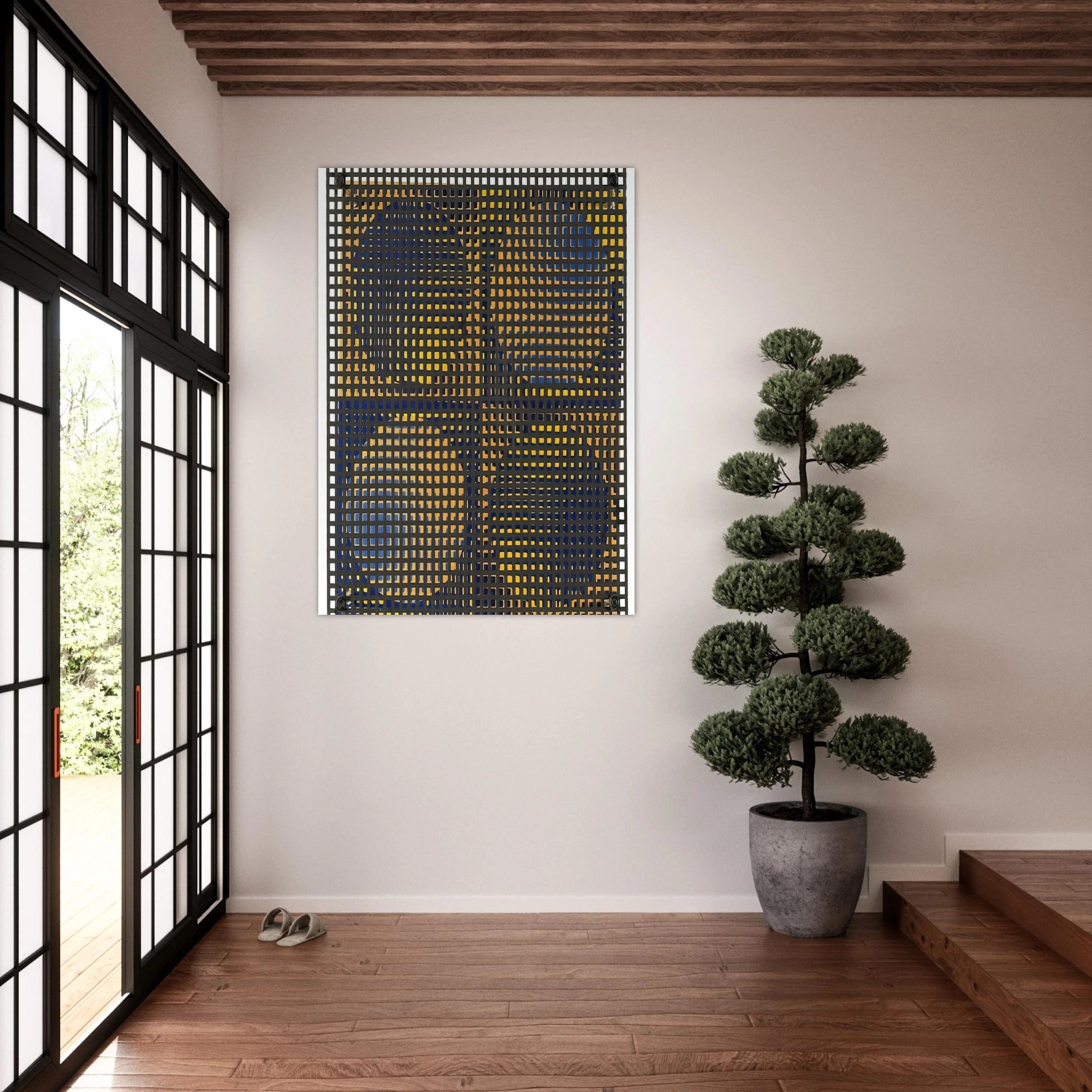 4 - cuadrados 4 - círculos - Op Art - Antonio Asis Art Print - A0 (84.1 x 118.9  cm) / 33.1 × 46.8 inches | Antonio Asis Poster | Antonio Asis Prints