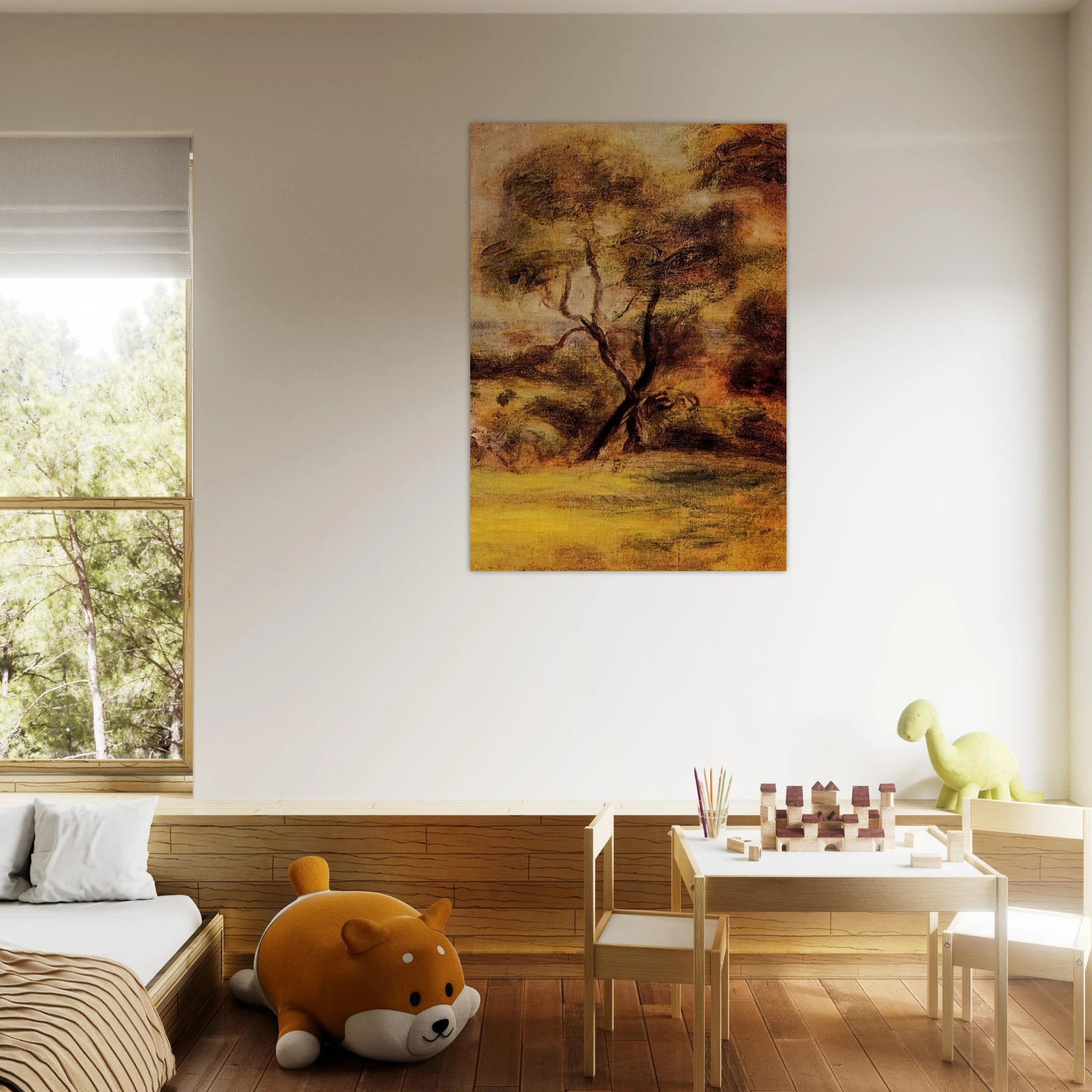 A Walk by the Sea - Pierre-Auguste Renoir Art Print - A0 (84.1 x 118.9  cm) / 33.1 × 46.8 inches | Pierre-Auguste Renoir Poster | Pierre-Auguste Renoir Prints