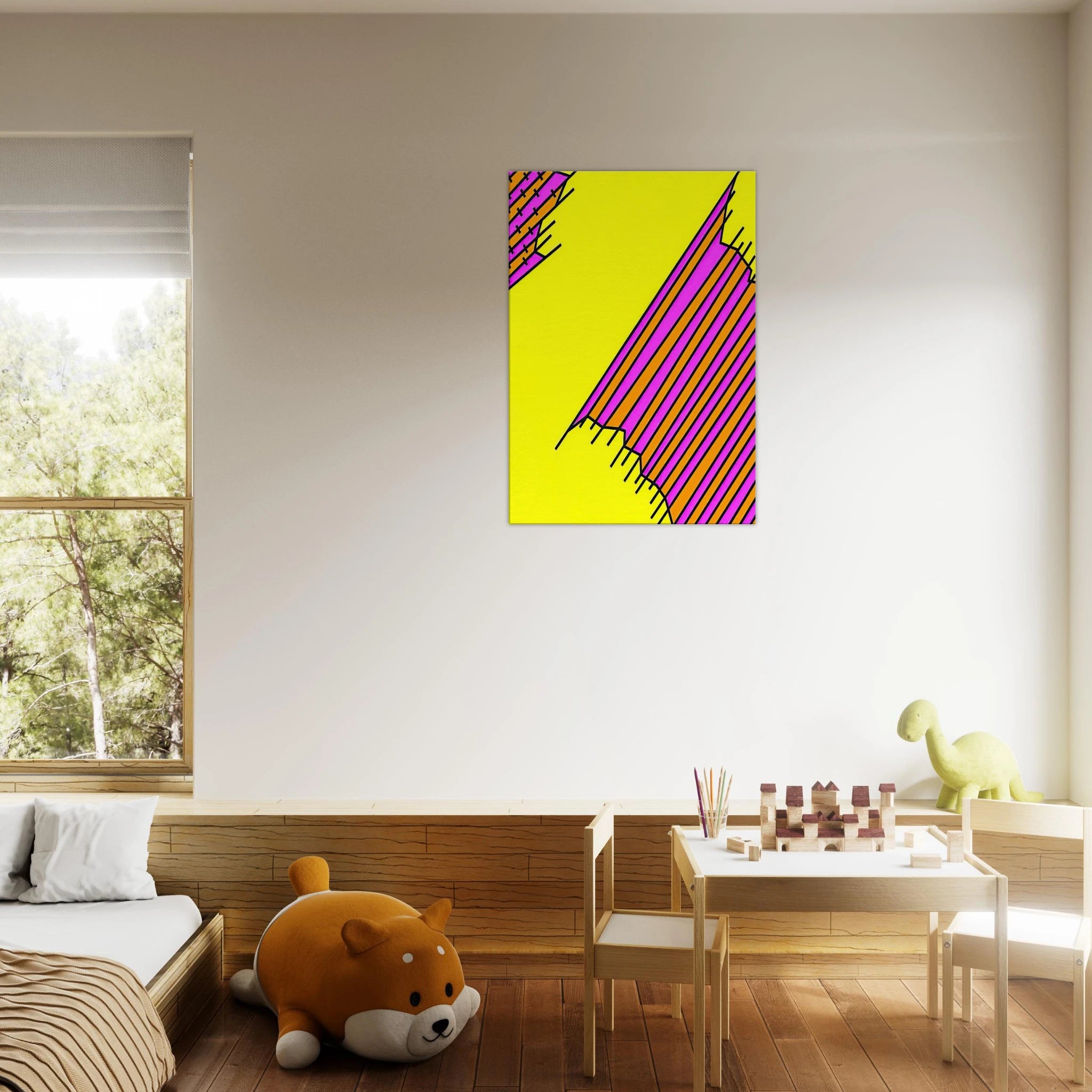 Crossover - 1972 - Nicholas Krushenick Canvas - 70x100 cm / 28x40 inches | Nicholas Krushenick Wrapped Canvas | Nicholas Krushenick Wall Art