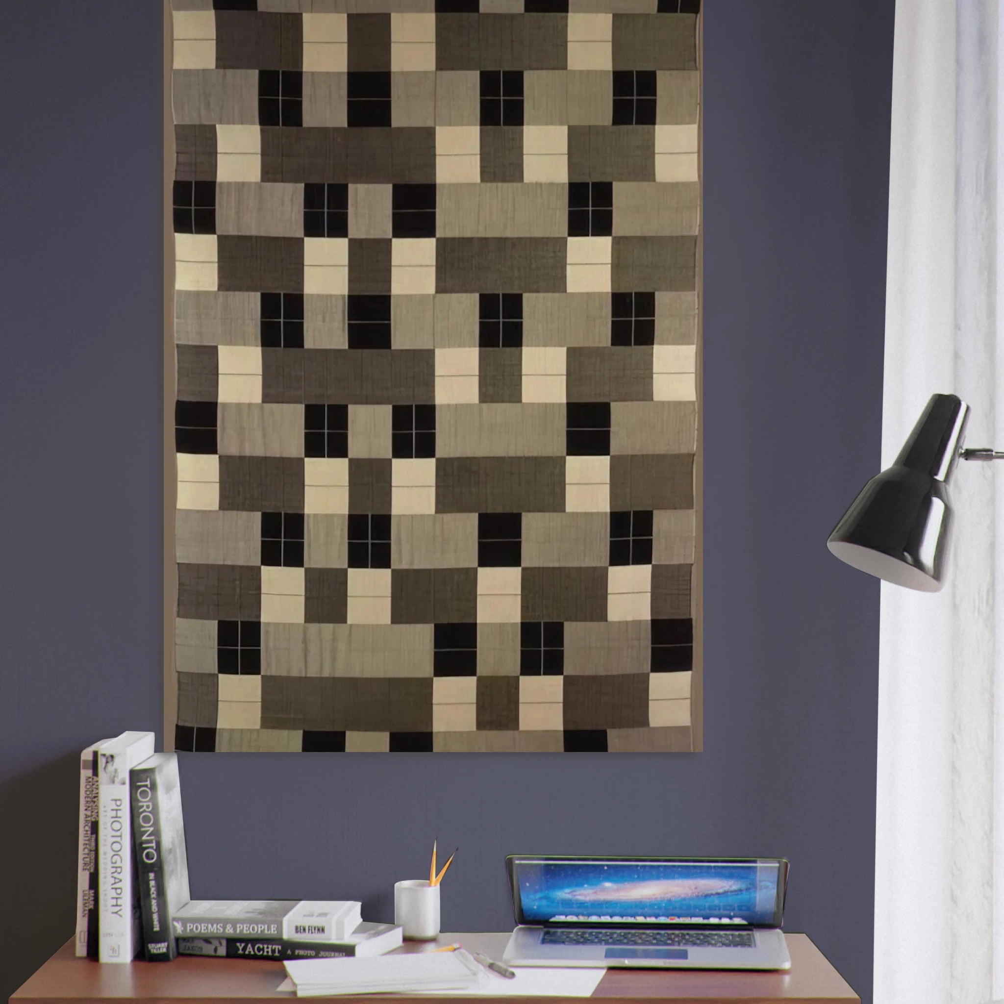 BLACK WHITE GRAY 1964 - Anni Albers Art Print - A0 (84.1 x 118.9  cm) / 33.1 × 46.8 inches | Anni Albers Poster | Anni Albers Prints