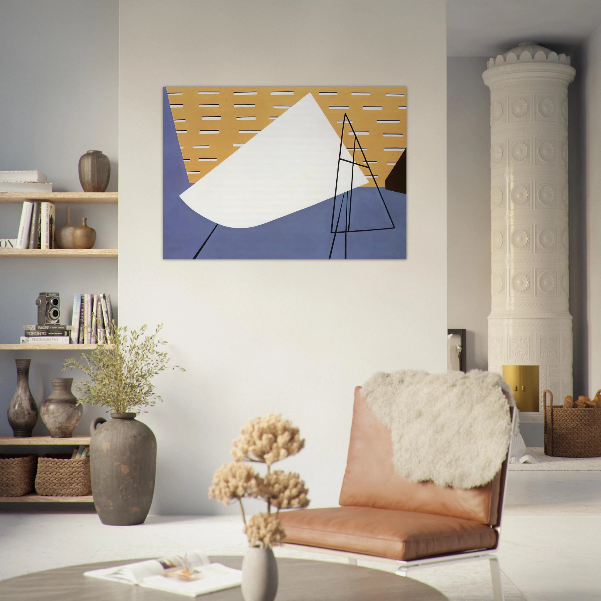 Aircraft Plant - 1945 - Ralston Crawford Art Print - A0 (84.1 x 118.9  cm) / 33.1 × 46.8 inches | Ralston Crawford Poster | Ralston Crawford Prints