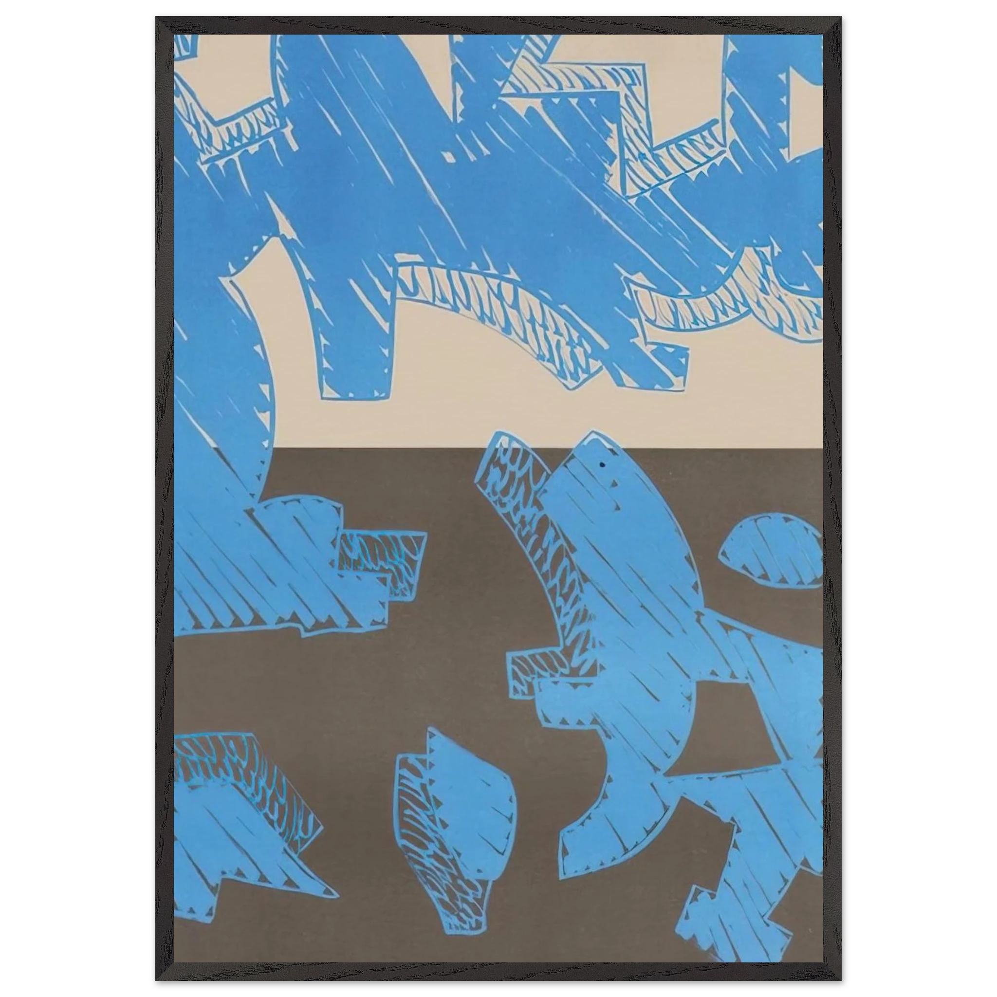 Blu - 2000 - Carla Accardi Framed Art Print - 70x100 cm / 28x40 inches | Carla Accardi Framed Poster | Carla Accardi Framed prints