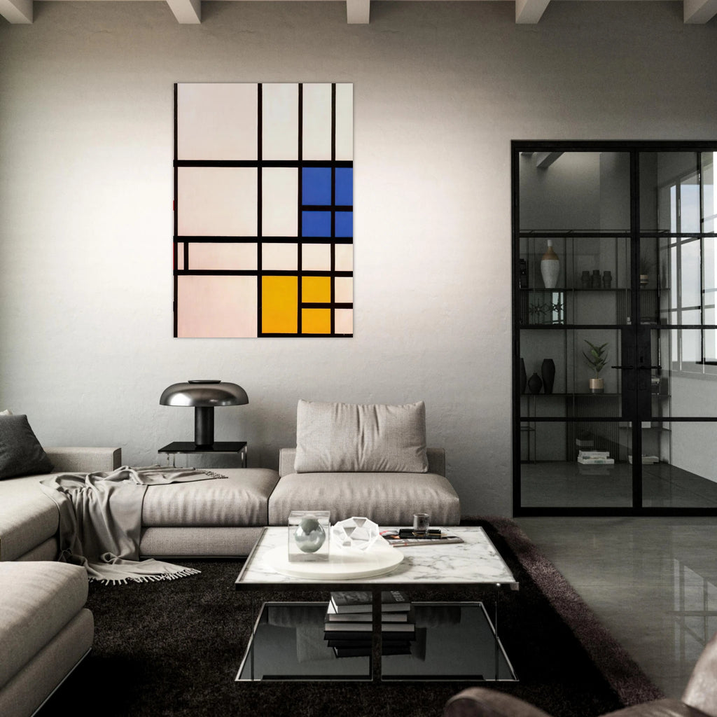 Composition N. 11 London with Blue, Red and Yellow - Piet Mondrian Art Print - A0 (84.1 x 118.9  cm) / 33.1 × 46.8 inches | Piet Mondrian Poster | Piet Mondrian Prints