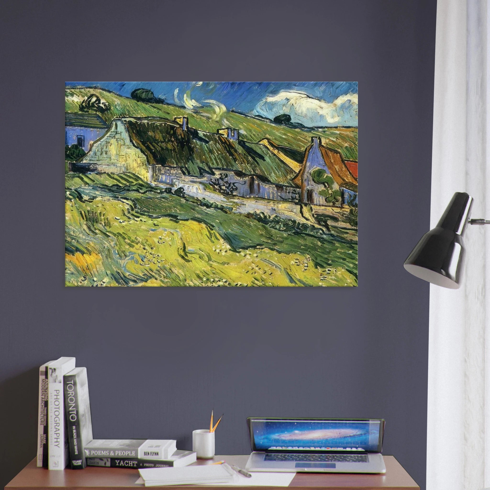 A Group of Cottages - Vincent van Gogh Canvas - 70x100 cm / 28x40 inches | Vincent van Gogh Wrapped Canvas | Vincent van Gogh Wall Art