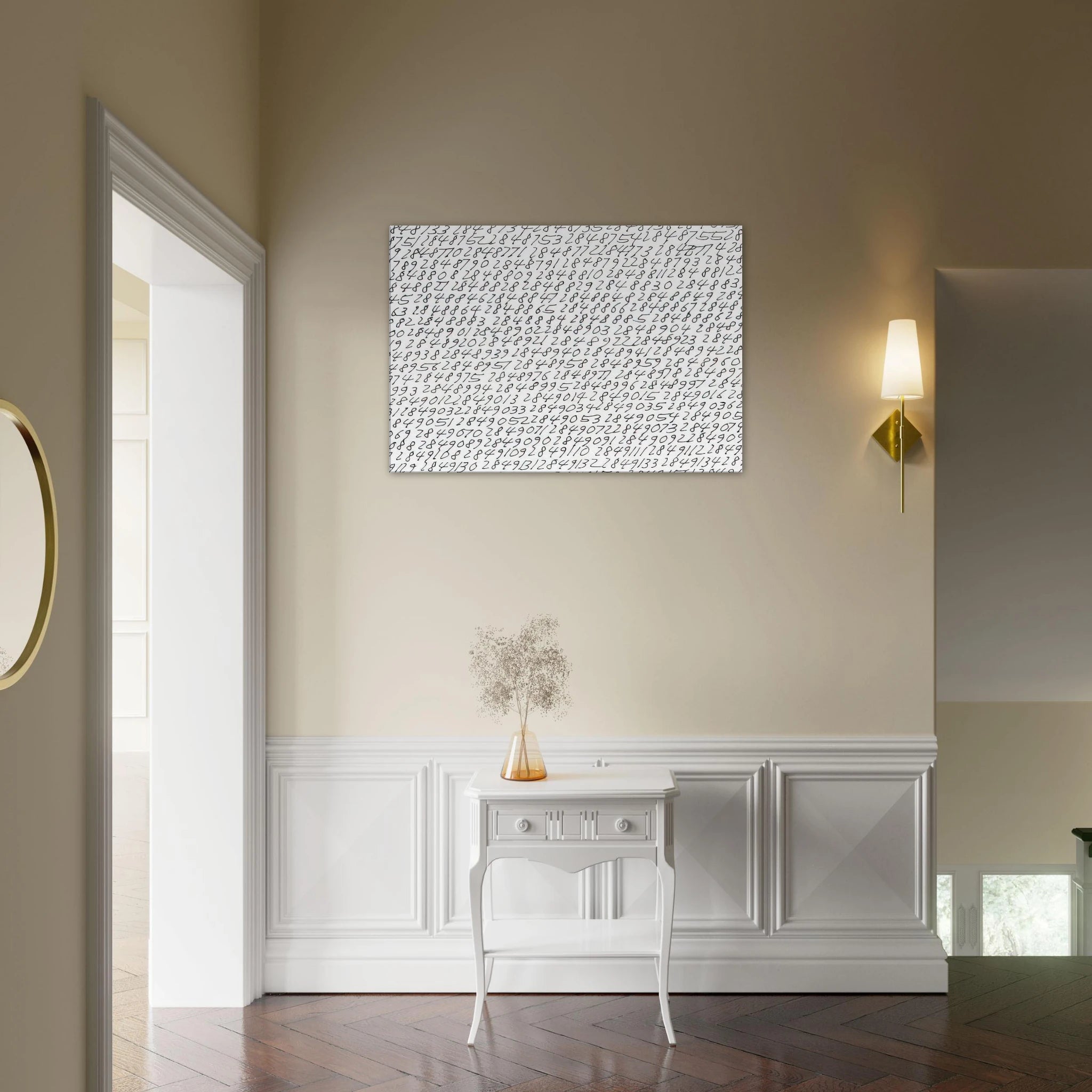 19651 - ∞, Detail - Conceptual Art - Roman Opalka Canvas - 70x100 cm / 28x40 inches | Roman Opalka Wrapped Canvas | Roman Opalka Wall Art