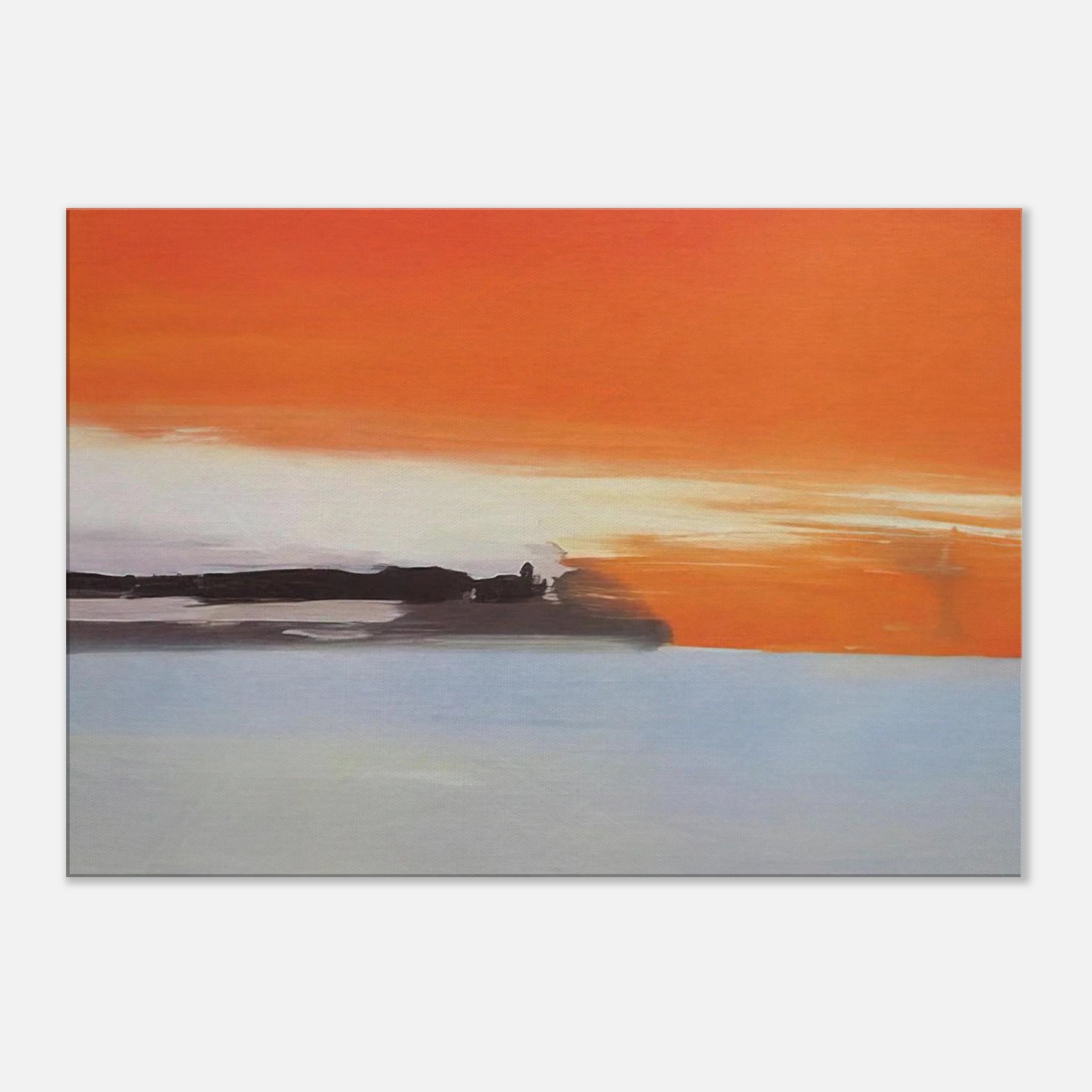 Chemin de fer au bord de la mer, soleil couchant - 1955 - Nicolas de Stael Canvas - 70x100 cm / 28x40 inches | Nicolas de Stael Wrapped Canvas | Nicolas de Stael Wall Art