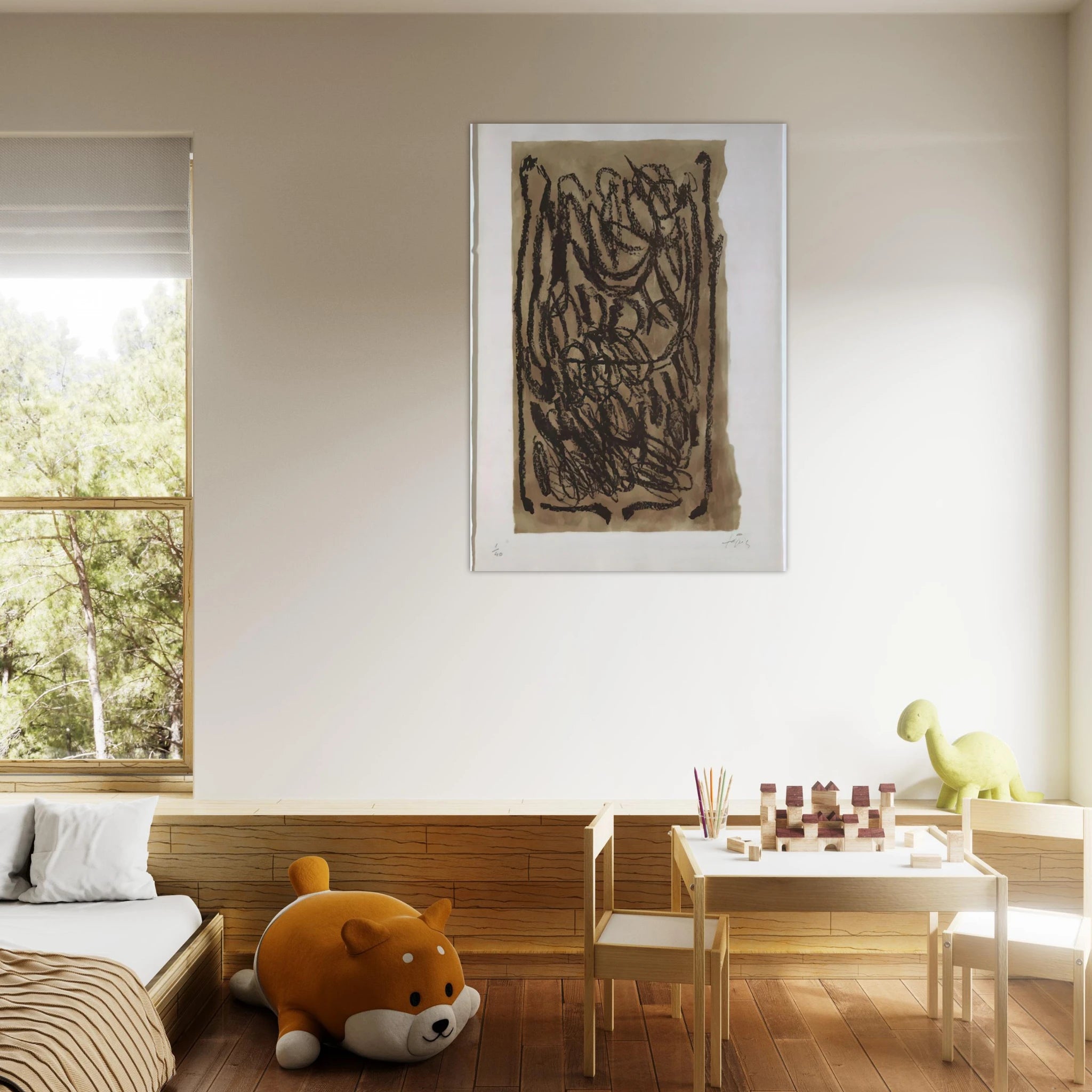 EL PA A LA BARCA 1963 - Antoni Tapies Art Print - A0 (84.1 x 118.9  cm) / 33.1 × 46.8 inches | Antoni Tapies Poster | Antoni Tapies Prints