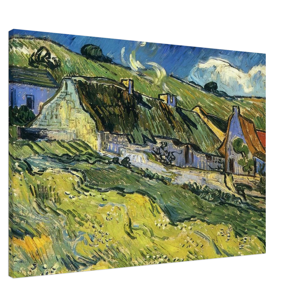 A Group of Cottages - Vincent van Gogh Canvas - 70x100 cm / 28x40 inches | Vincent van Gogh Wrapped Canvas | Vincent van Gogh Wall Art