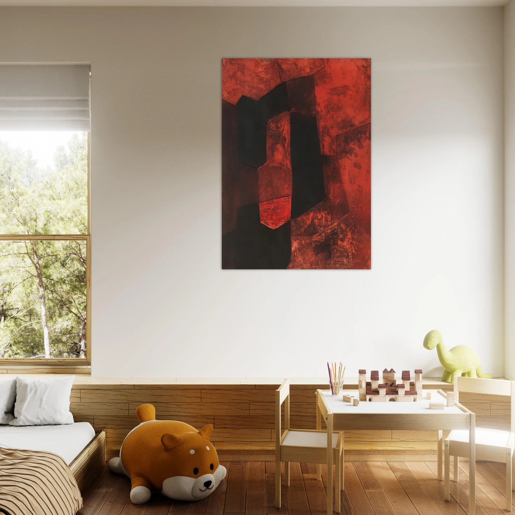 Composition brune et rouge - 1964 - Serge Poliakoff Art Print - A0 (84.1 x 118.9  cm) / 33.1 × 46.8 inches | Serge Poliakoff Poster | Serge Poliakoff Prints