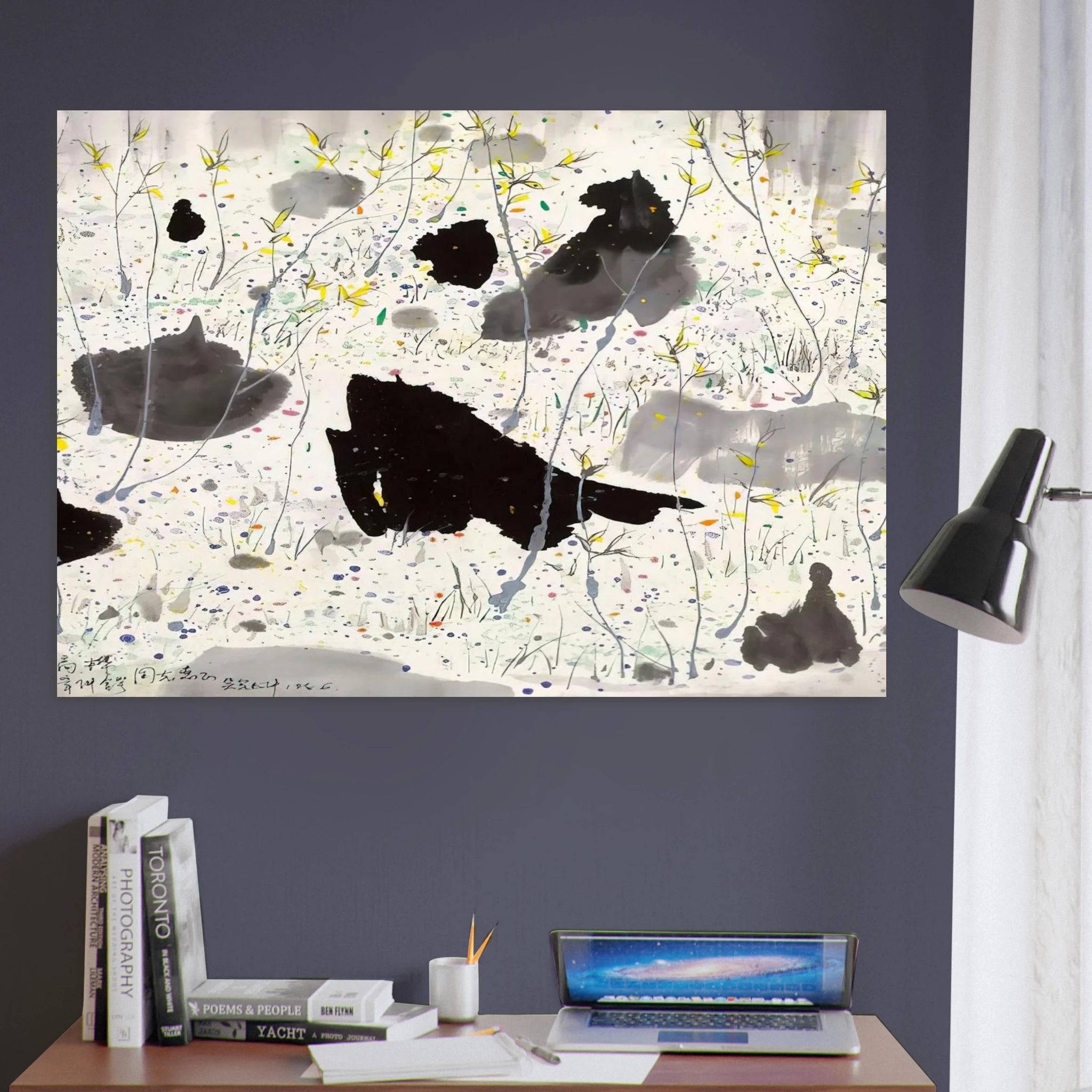 Blossom Out - 1986 - Wu Guanzhong Art Print - A0 (84.1 x 118.9  cm) / 33.1 × 46.8 inches | Wu Guanzhong Poster | Wu Guanzhong Prints